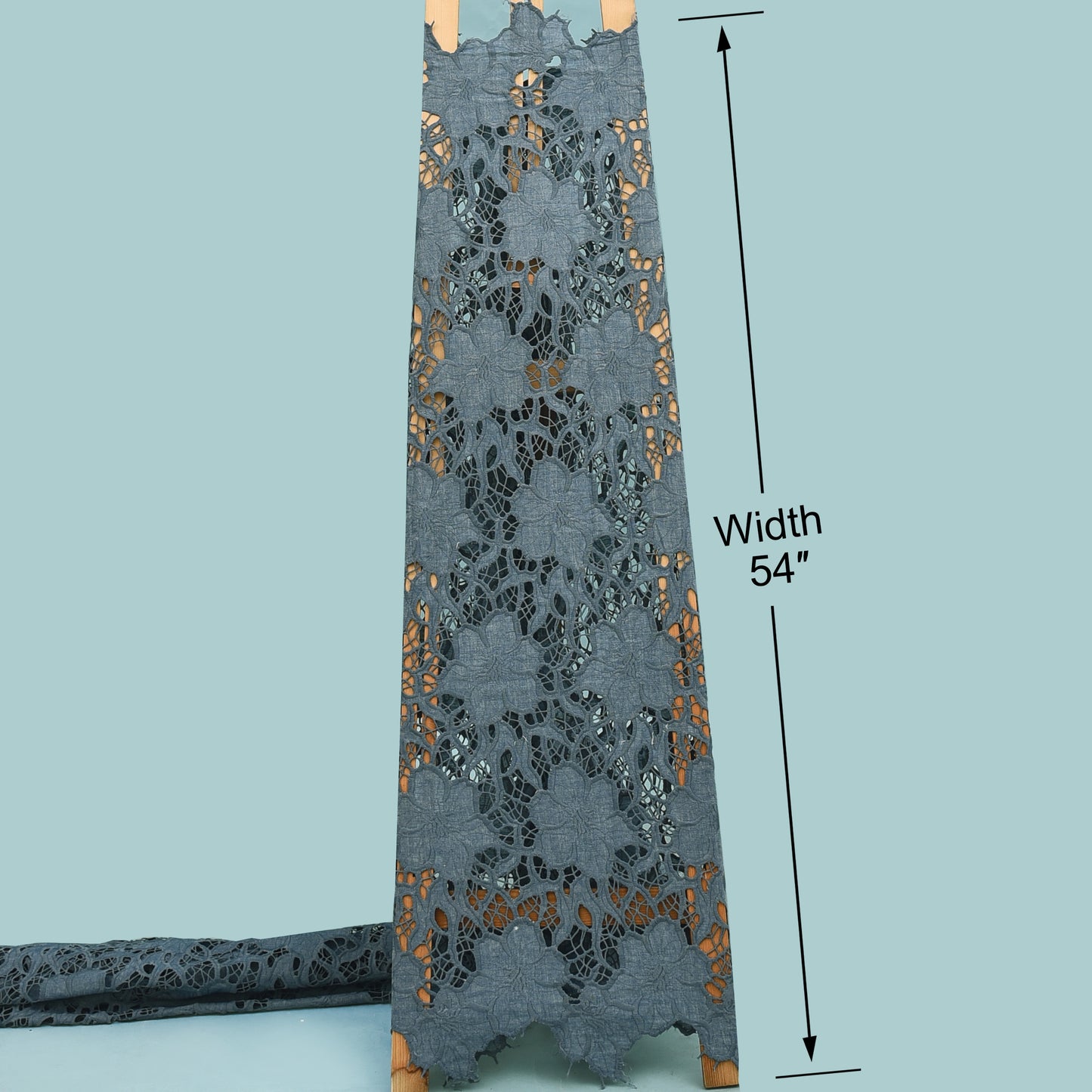 Denim Crosia Embroidery Fabric