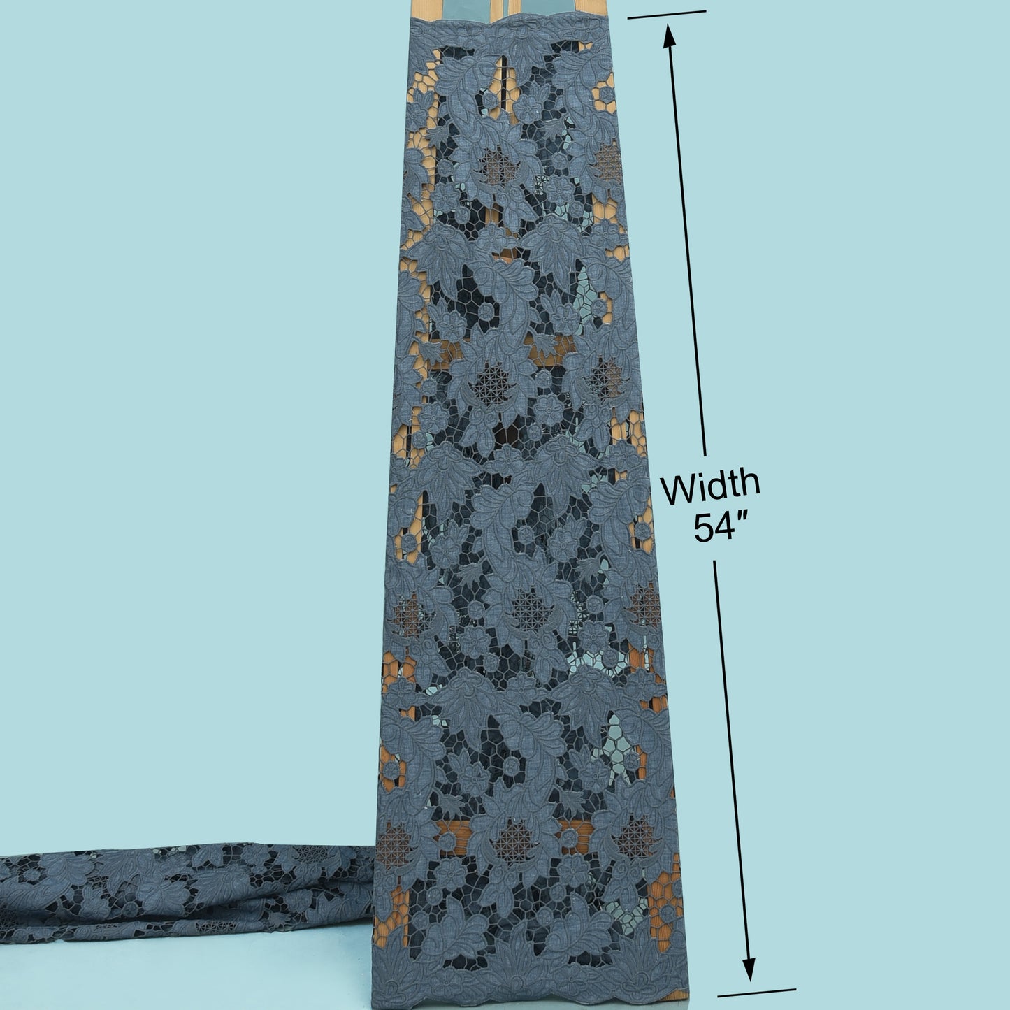 Denim Crosia Embroidery Fabric