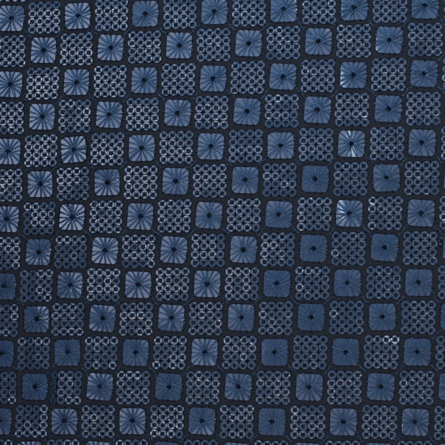 Grey Color Georgette Embroidery Fabric