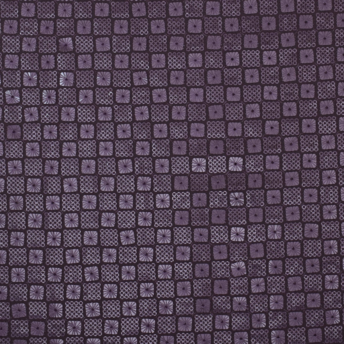 Lilac Color Georgette Embroidery Fabric