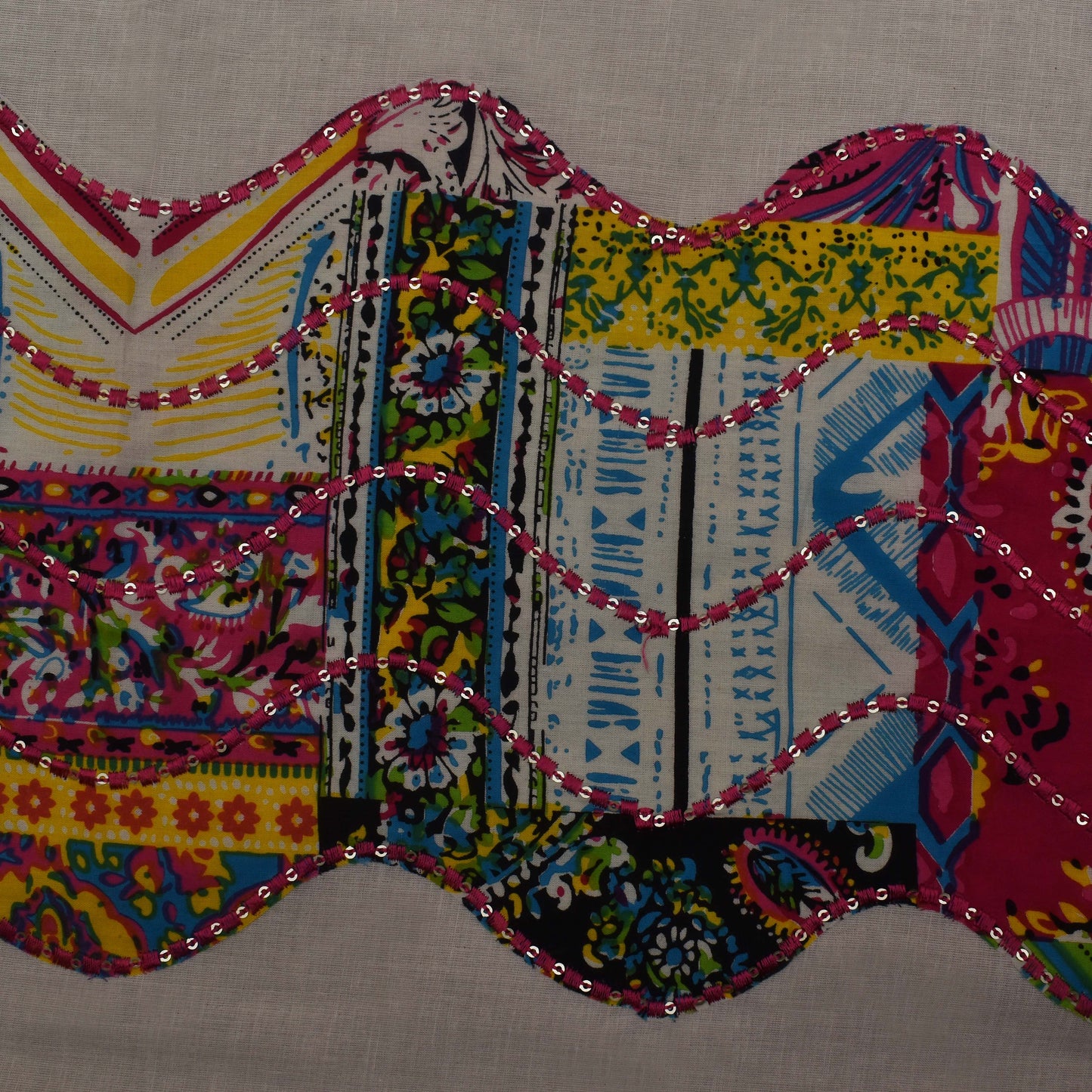 Multi Colored Kora Cotton Plazo Fabric