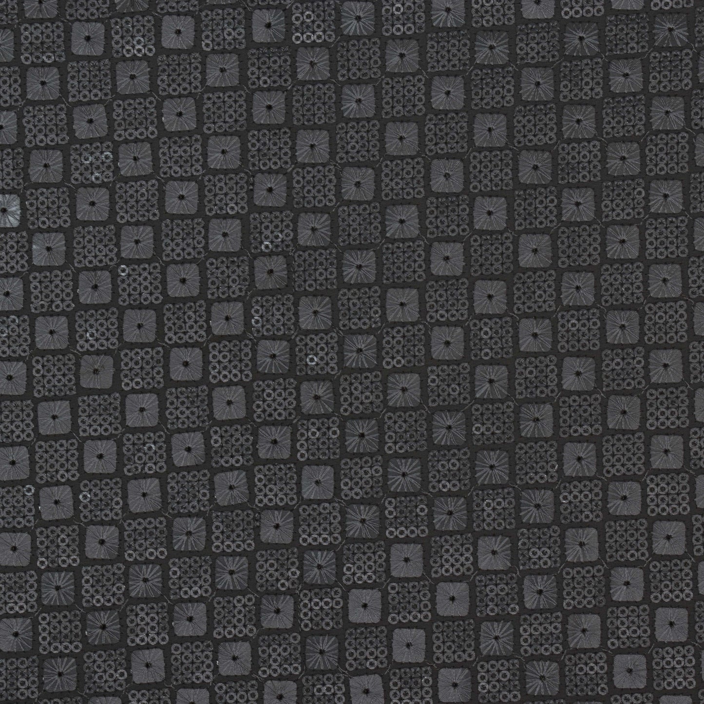 Grey Color Georgette Embroidery Fabric