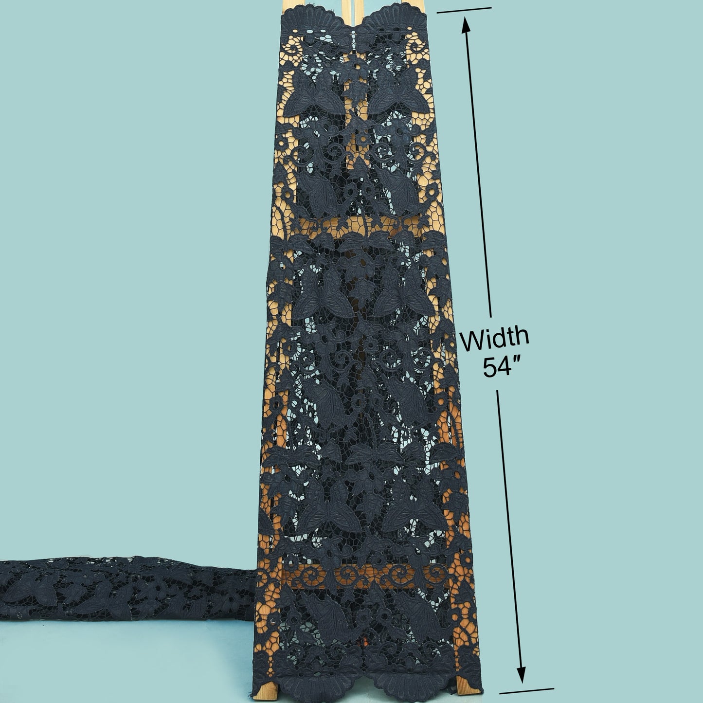 Denim Crosia Embroidery Fabric