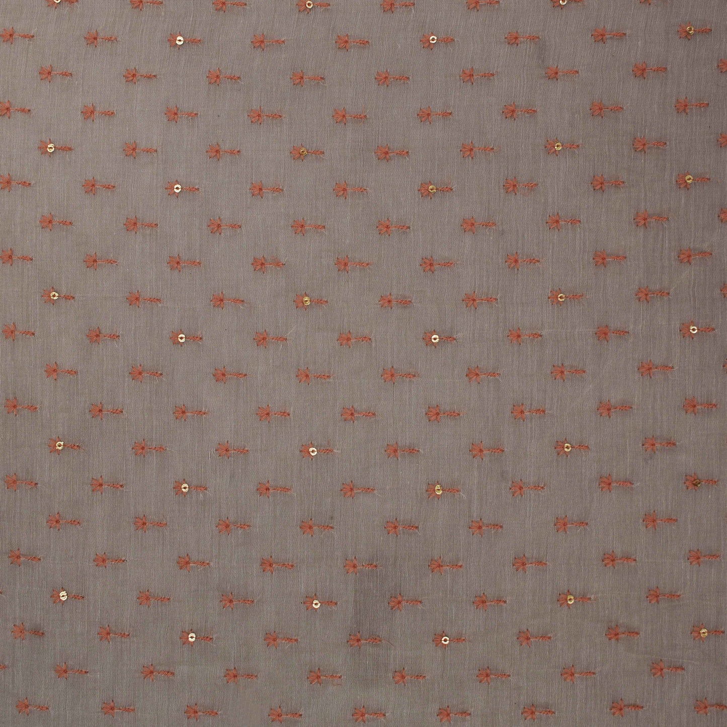 Cream Color Chanderi Embroidery Fabric