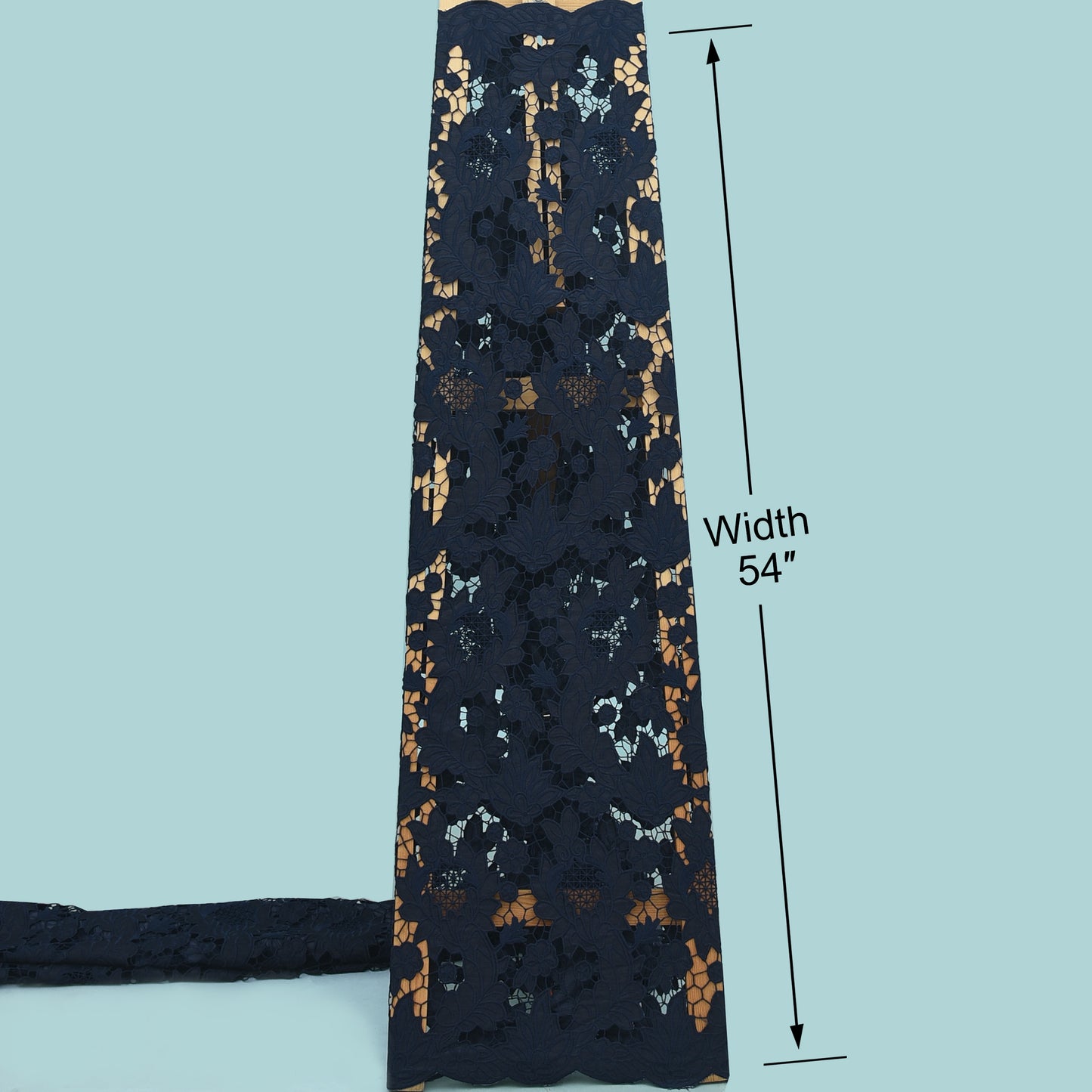 Denim Crosia Embroidery Fabric