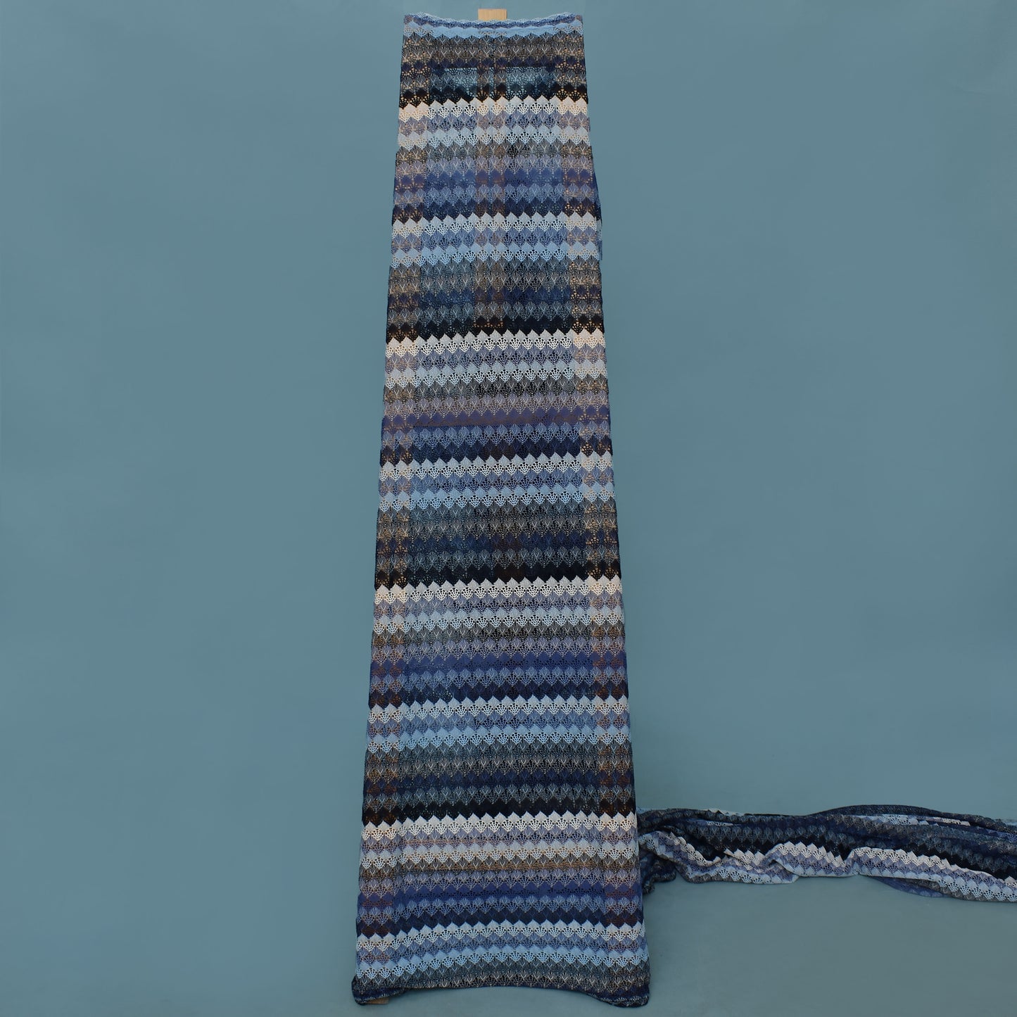 Multi Colored Zigzag Knitted Print Fabric