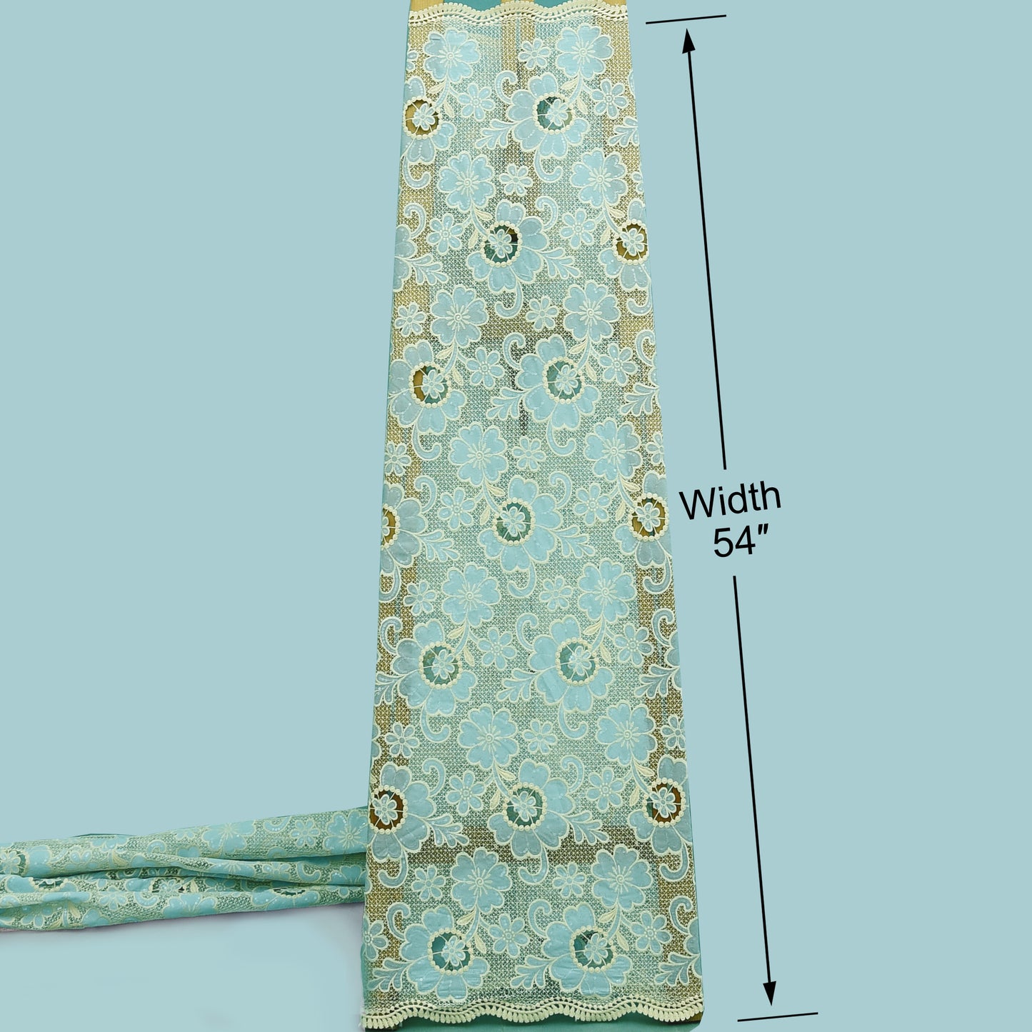 Cutwork Crepe Embroidery Fabric