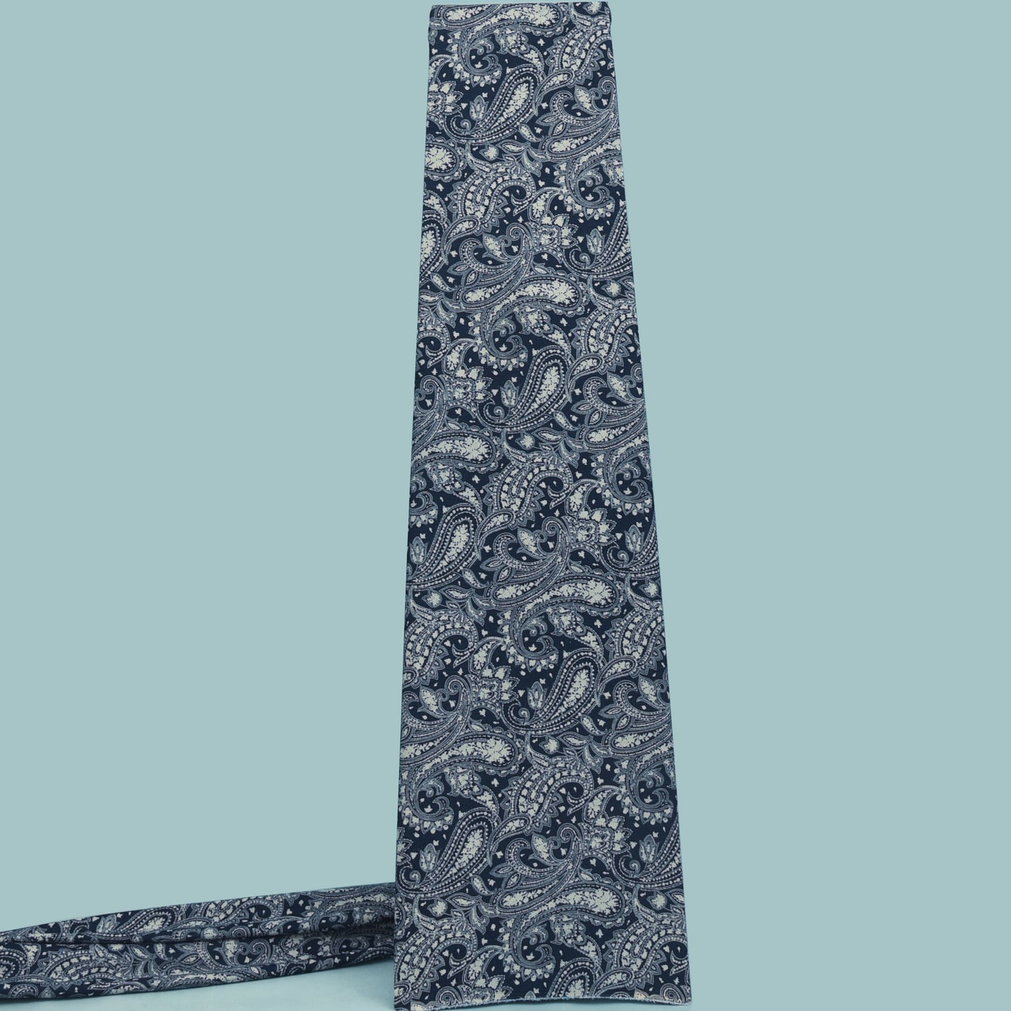 Navy Blue Heavy Denim Print Fabric