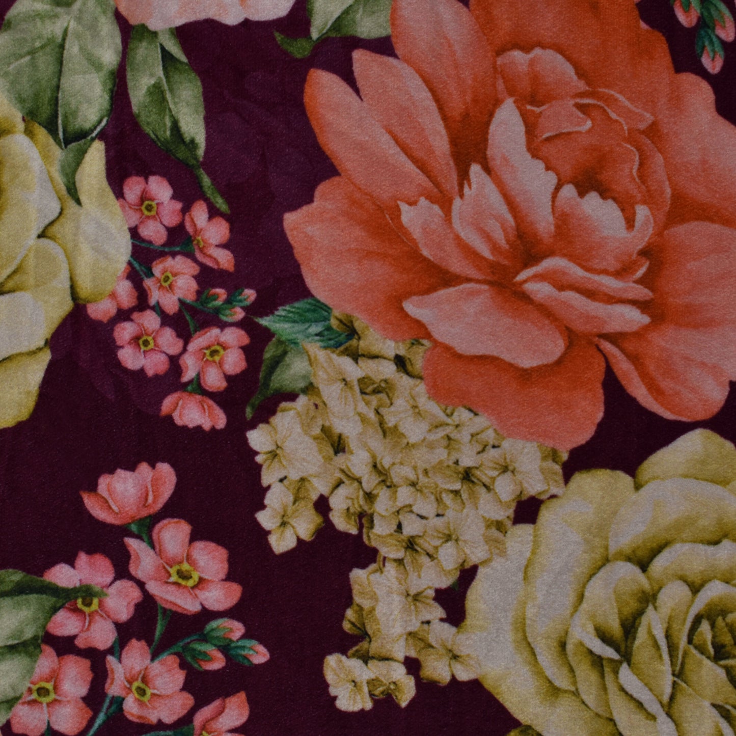 Multicolor Velvet Print Fabric