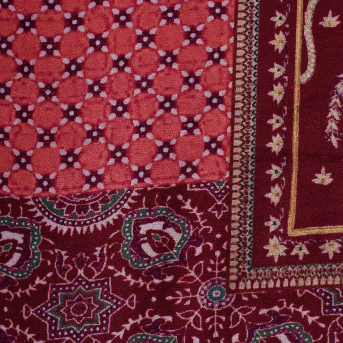 Multicolor Velvet Print Fabric