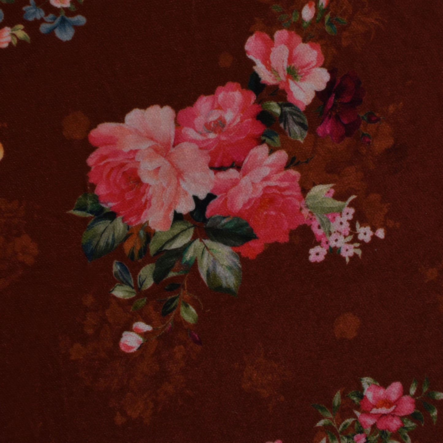 Multicolor Velvet Print Fabric