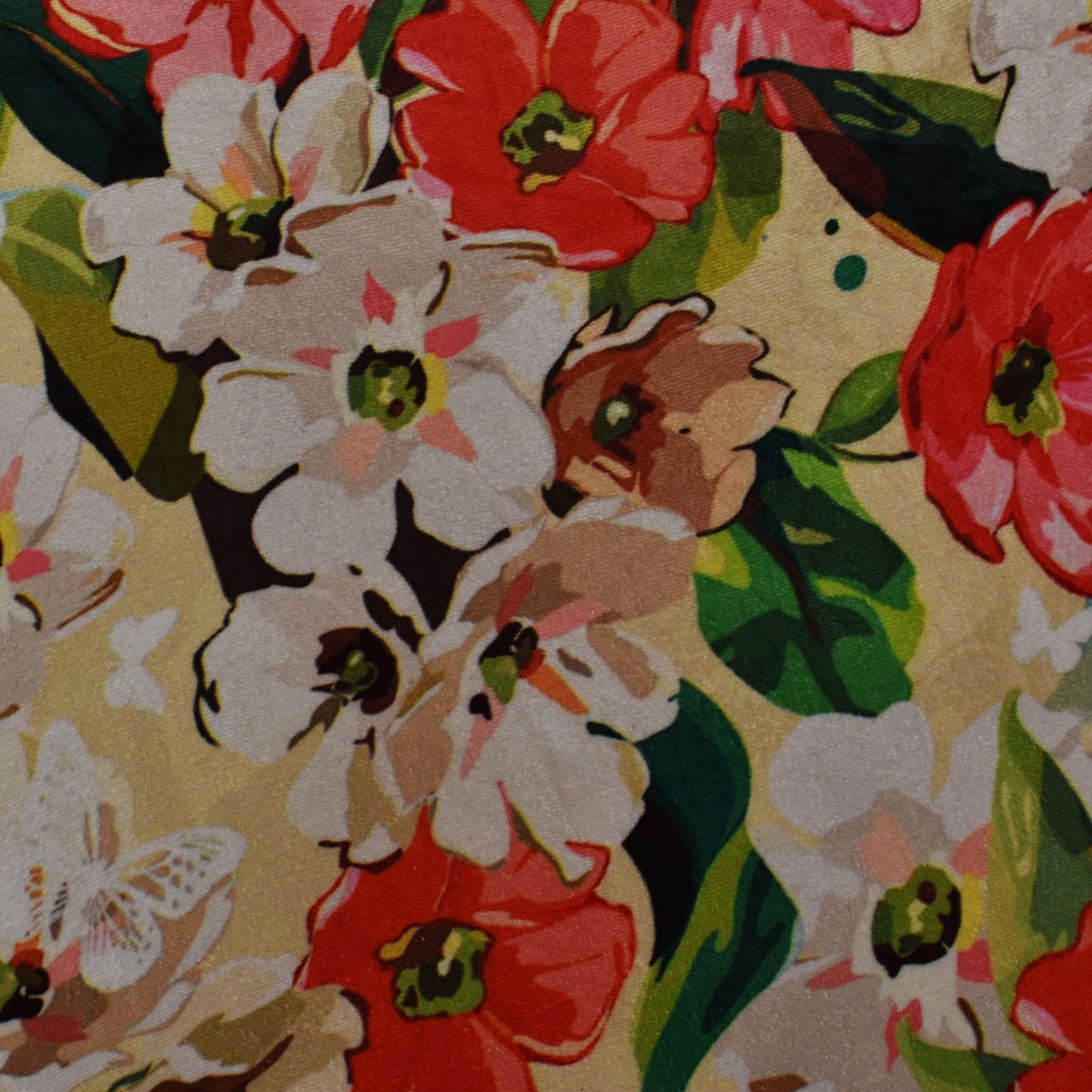 Multicolor Velvet Print Fabric