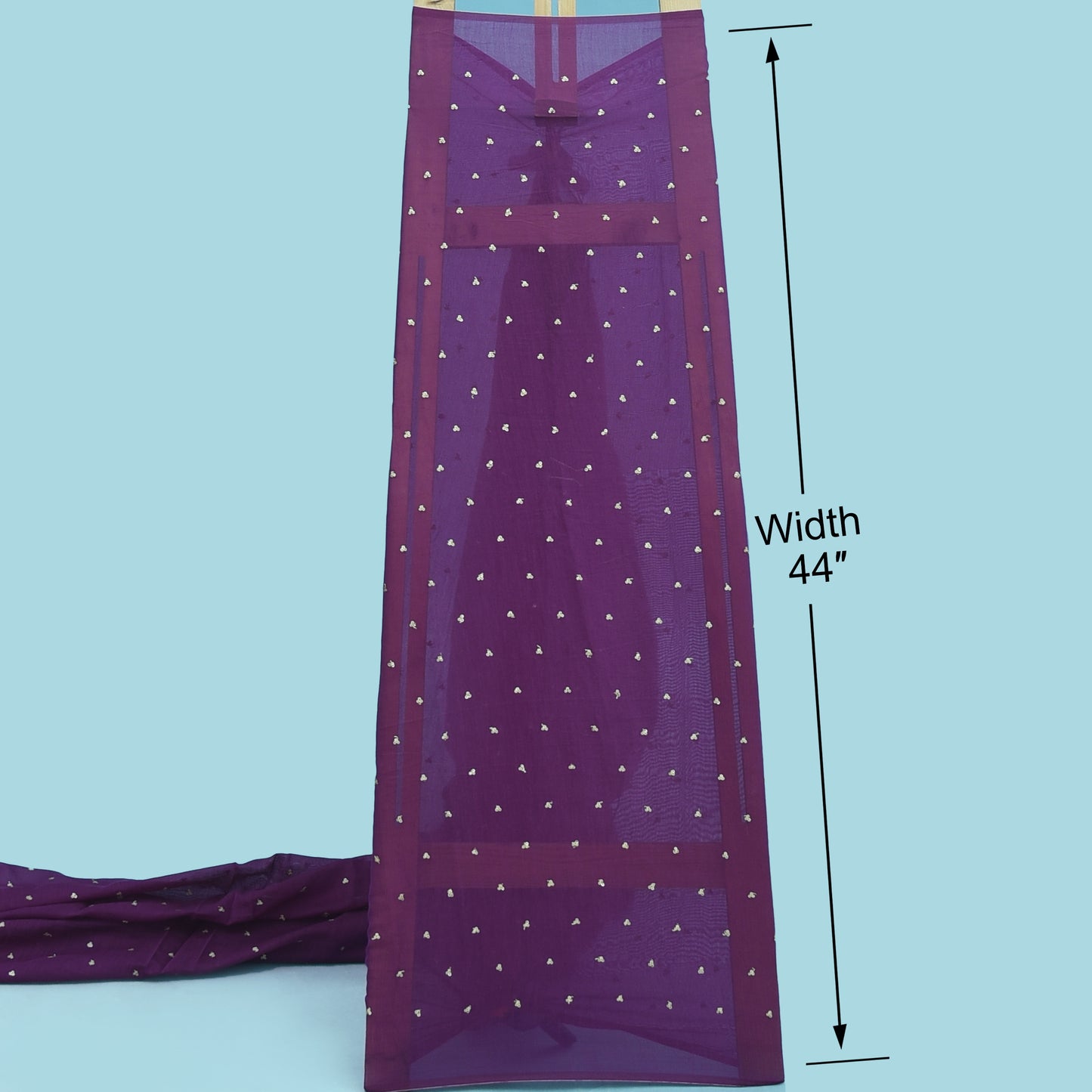 Chanderi Booti Embroidery Fabric