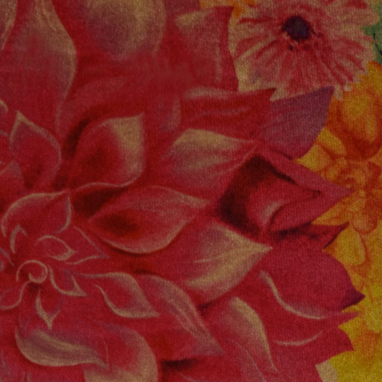 Multicolor Velvet Print Fabric