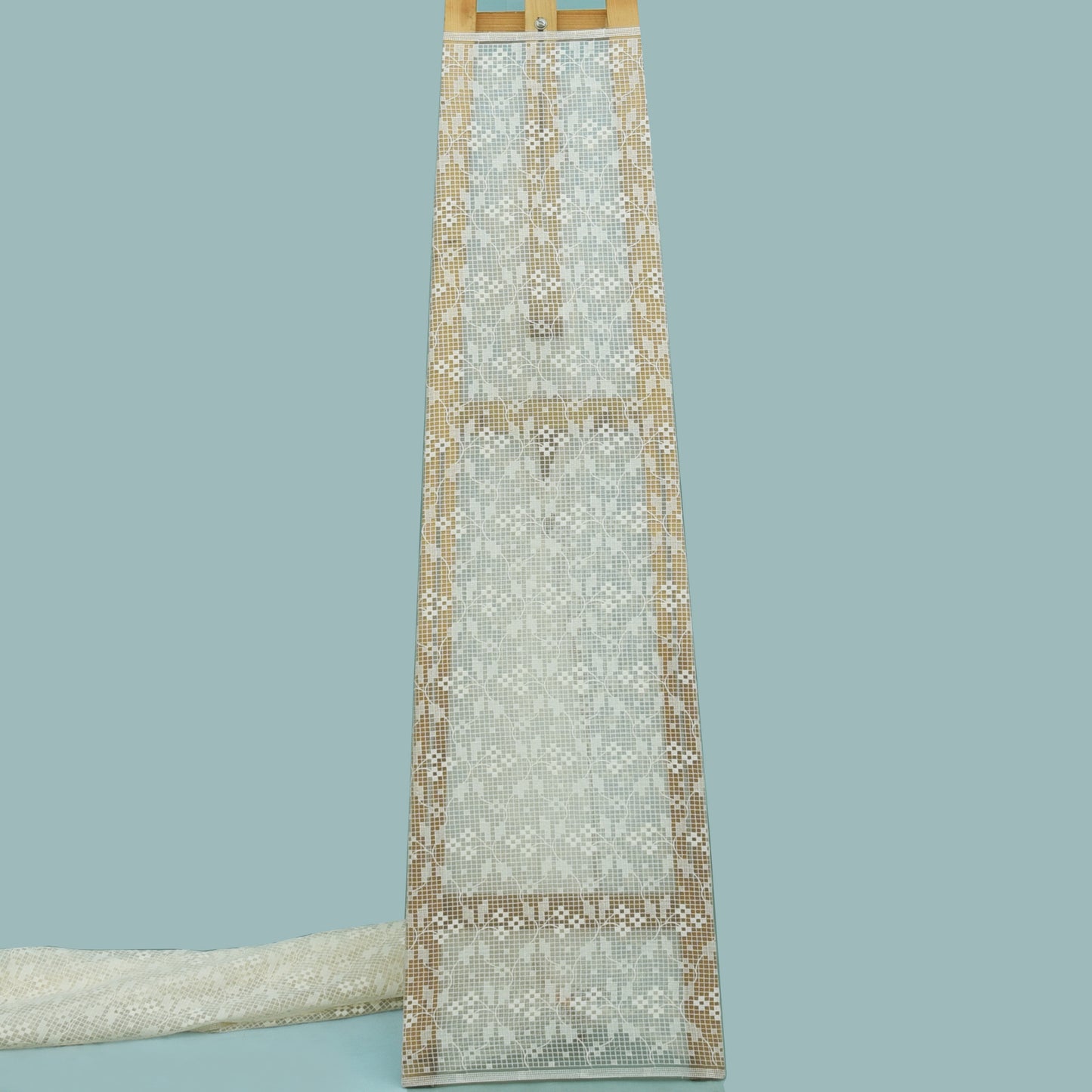 Off White Color Organza Embroidery Fabric