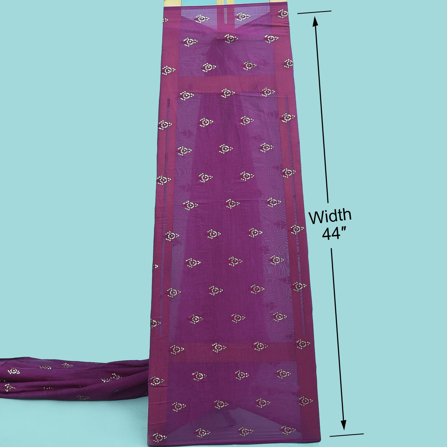 Chanderi Booti Embroidery Fabric