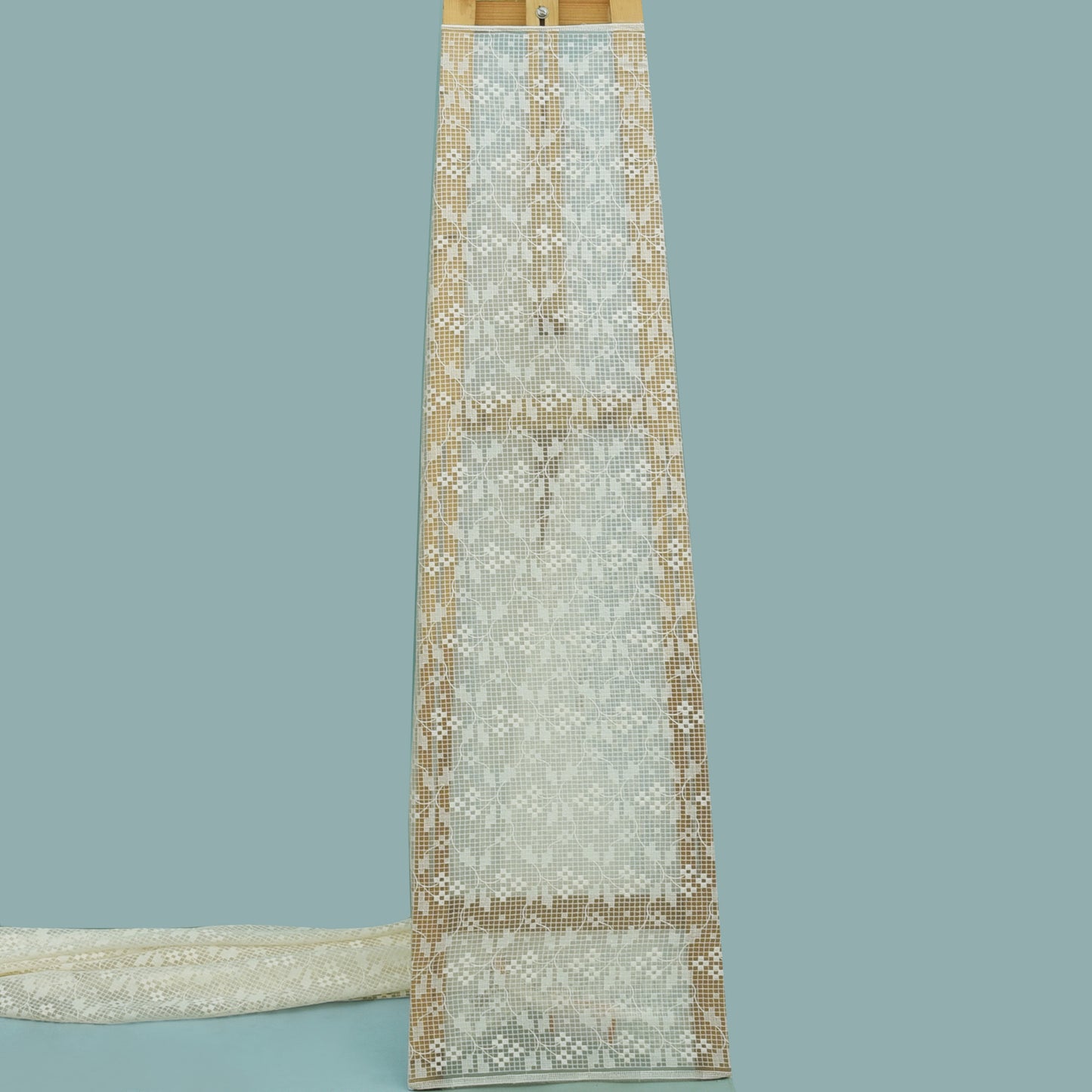 Off White Color Organza Embroidery Fabric