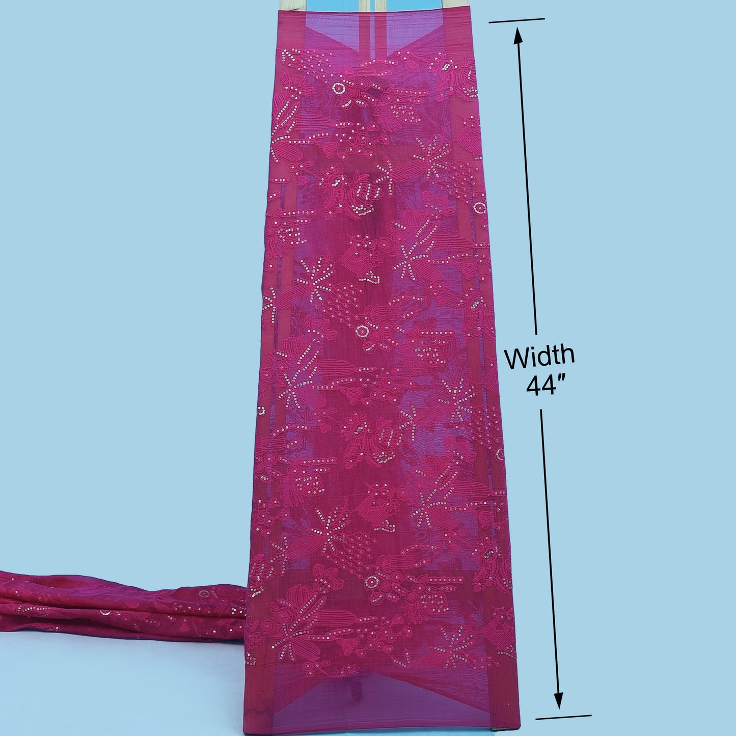 Chanderi Embroidery Fabric