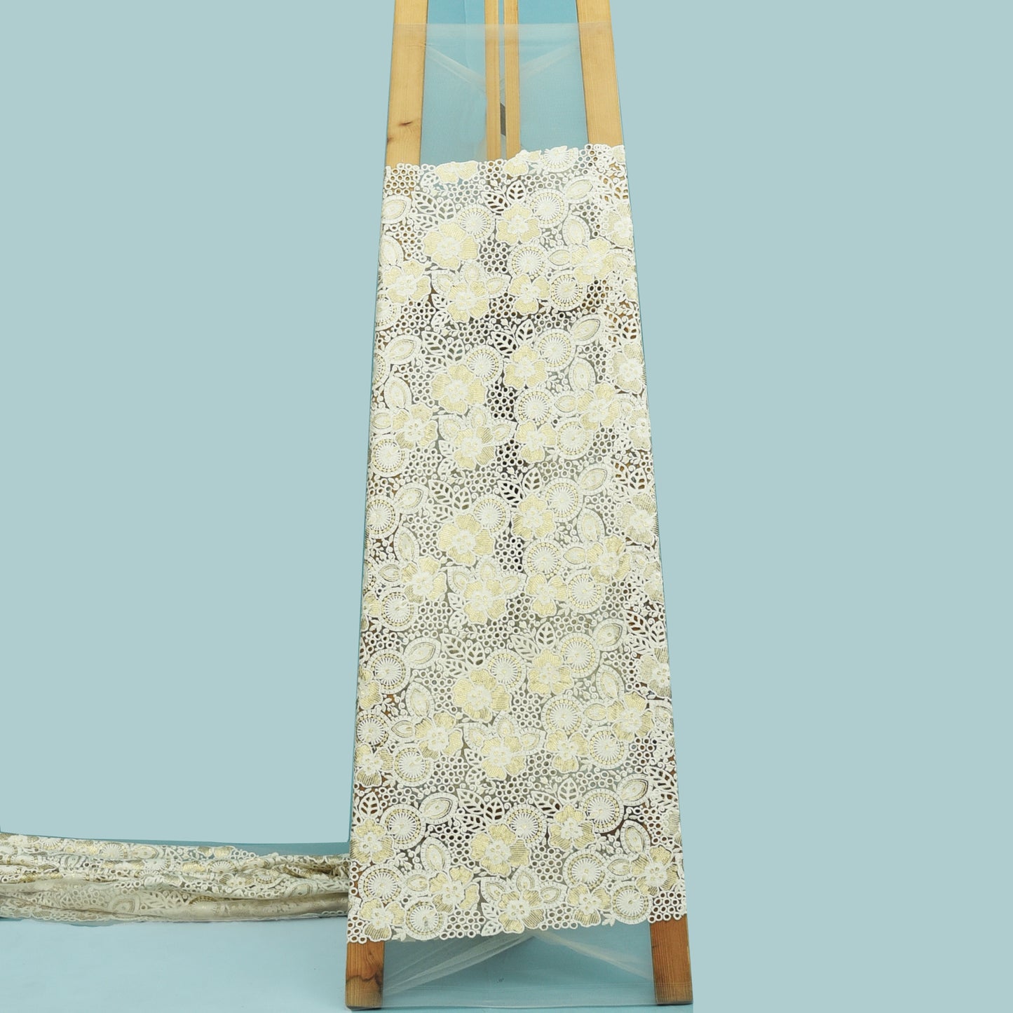 White Net Embroidery Fabric