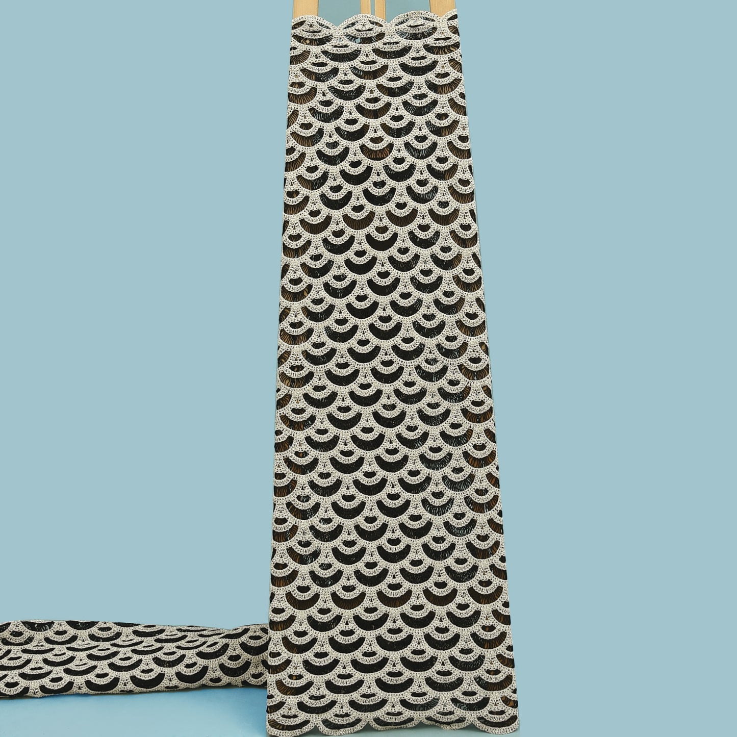 Black & White Cutwork Cotton Embroidery Fabric