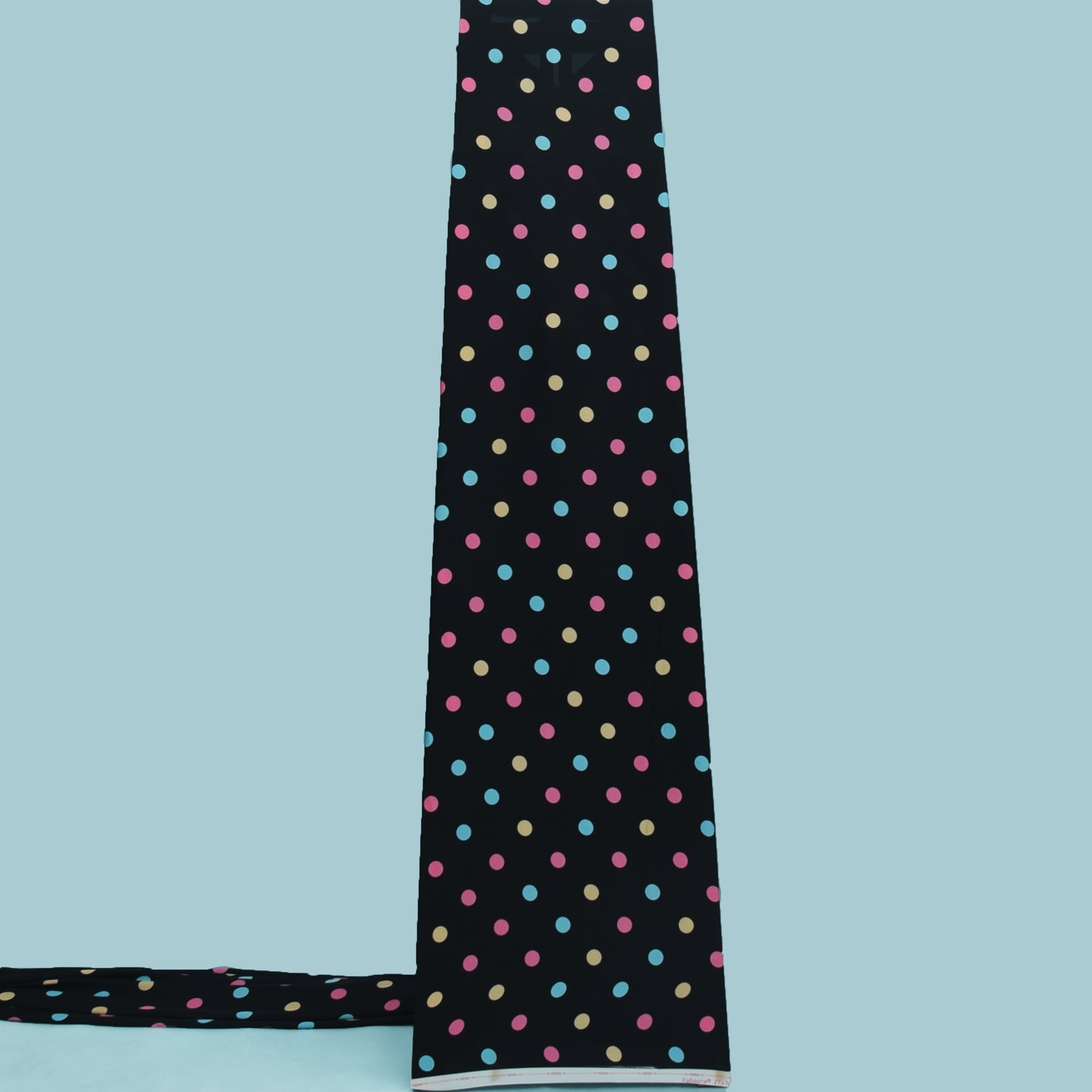 Black Color Armani Satin Print Fabric