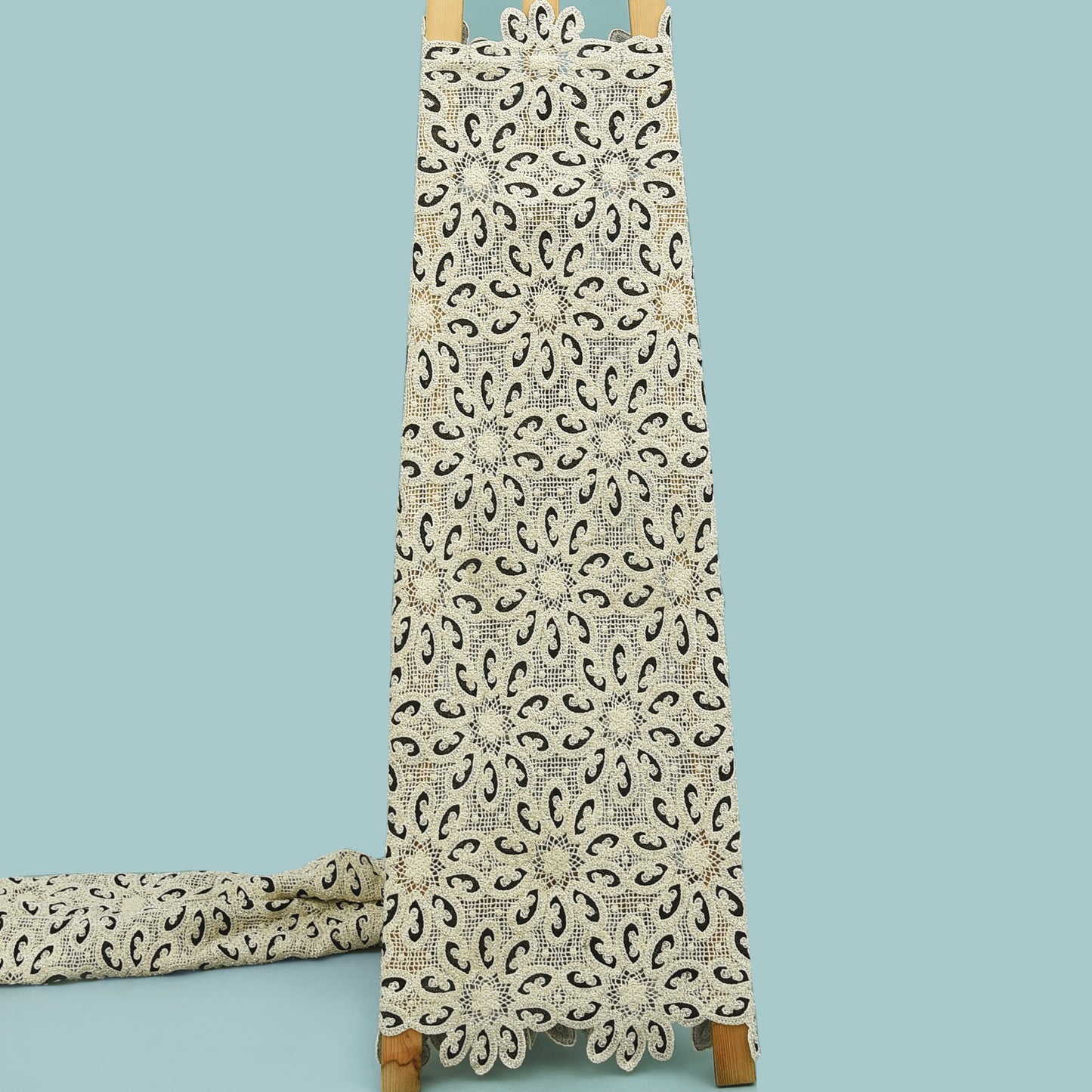 Black & White Cutwork Cotton Embroidery Fabric