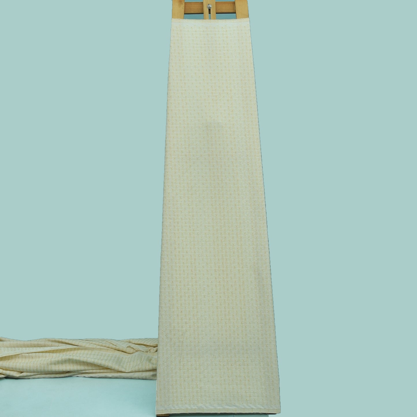 Cream Color Woolen Embroidery Fabric