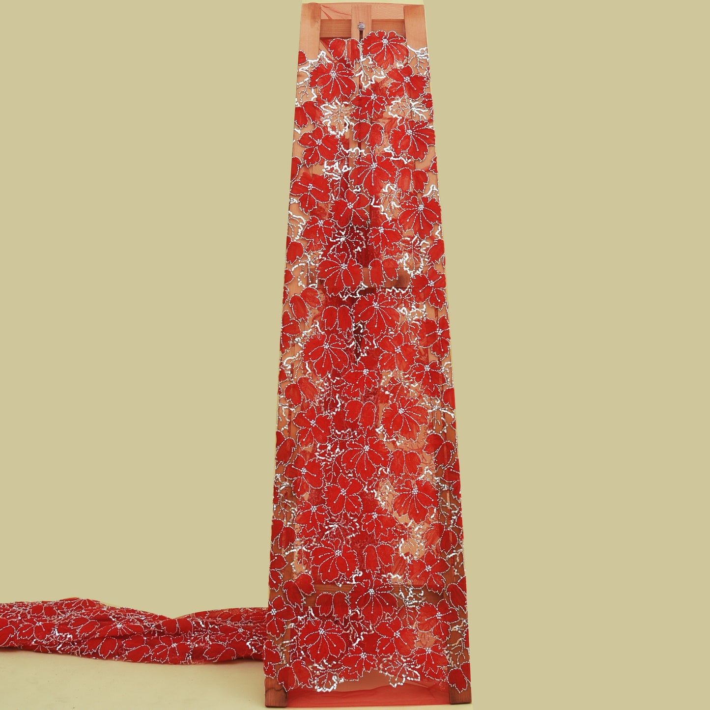 Net Sequins Embroidery Fabric