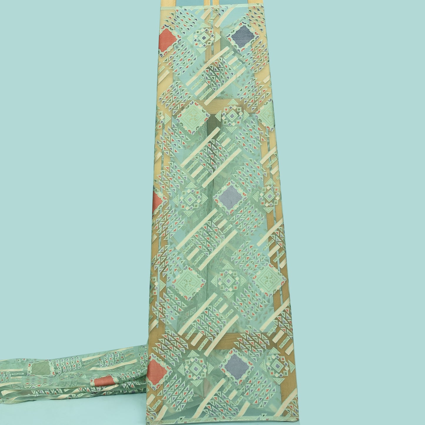 Tissue Foil Organza Print Fabric