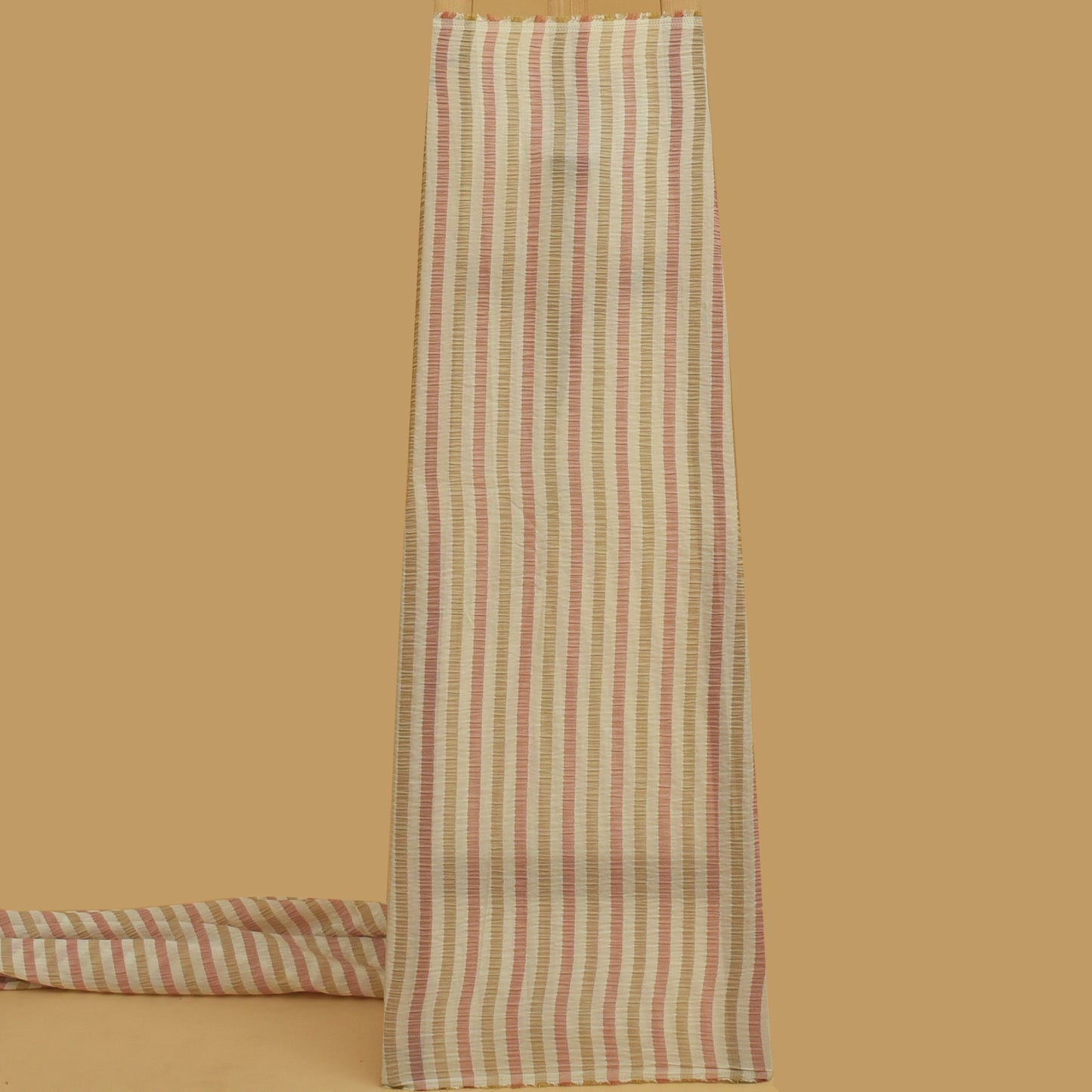 Multicolor Crush Tissue Stripe Fabric