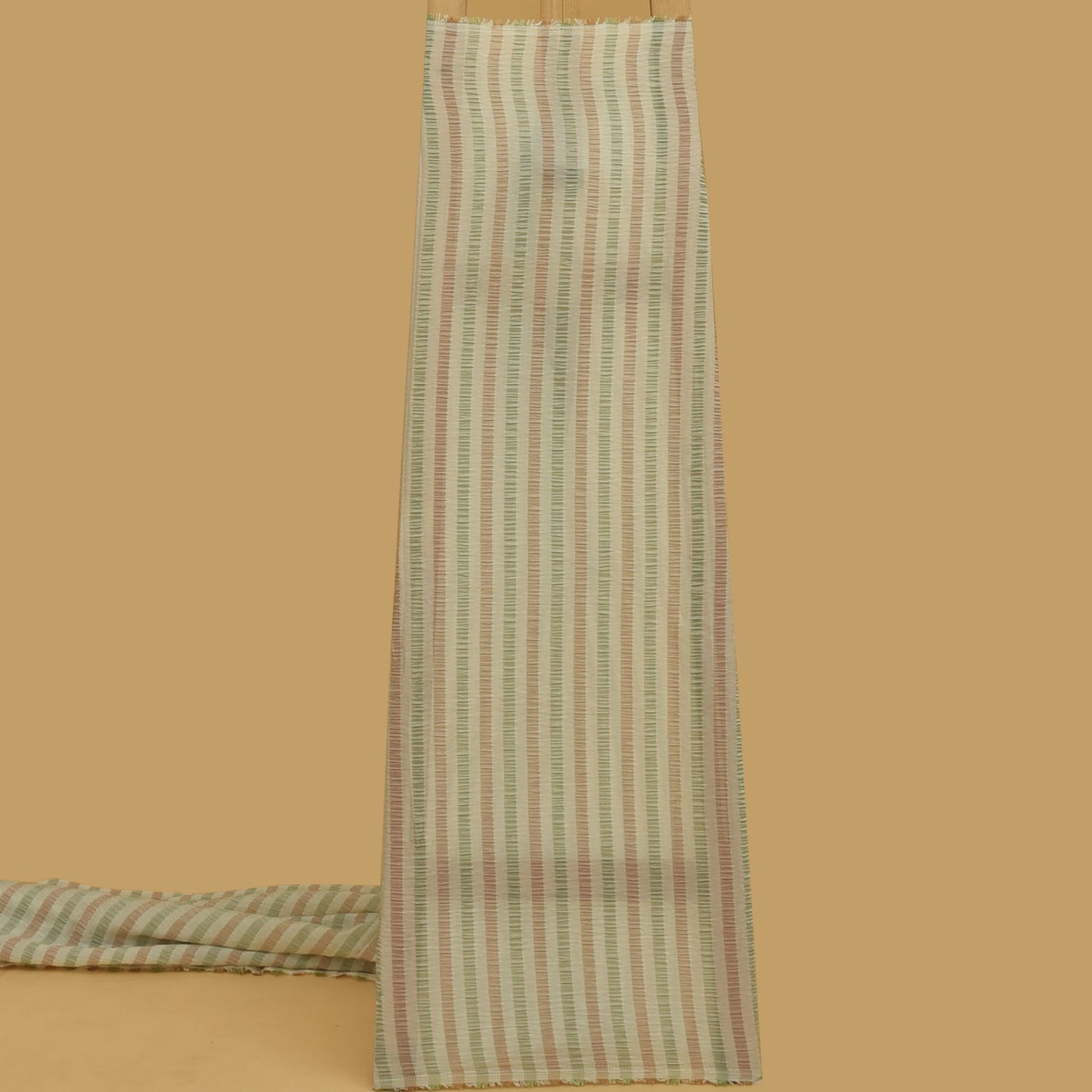 Multicolor Crush Tissue Stripe Fabric