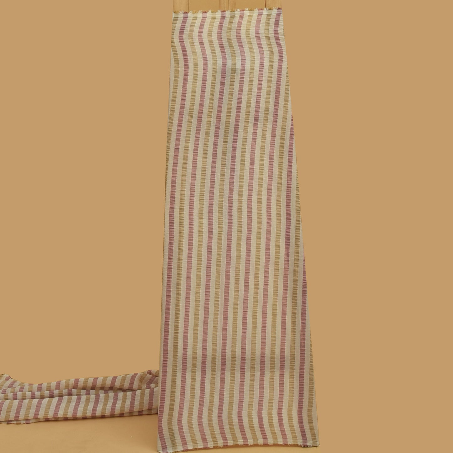 Multicolor Crush Tissue Stripe Fabric