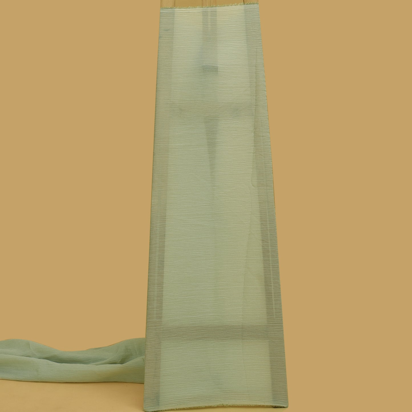 Cream Color Crush Tissue Fabric