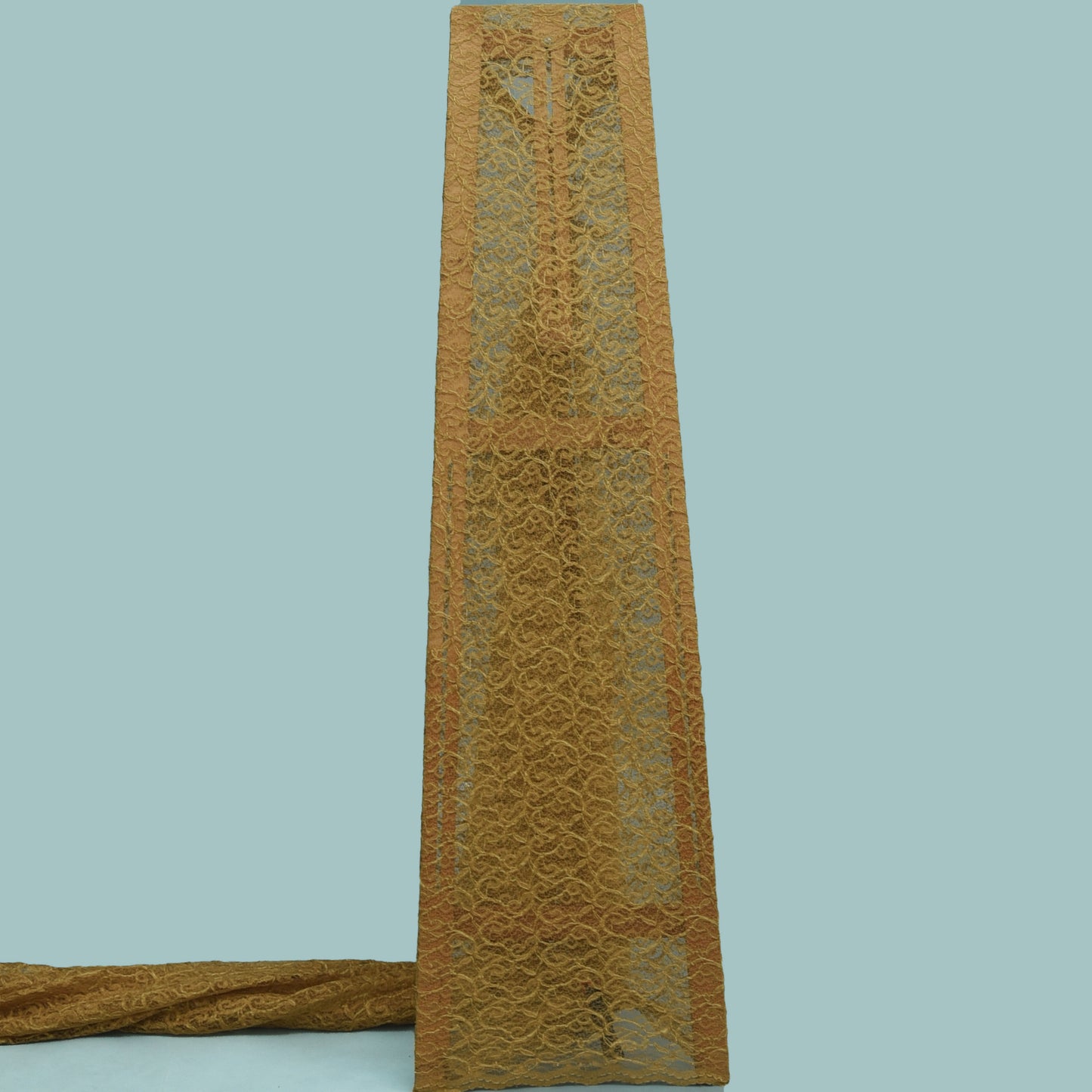 Dark Beige Color Chantilly Lace Fabric