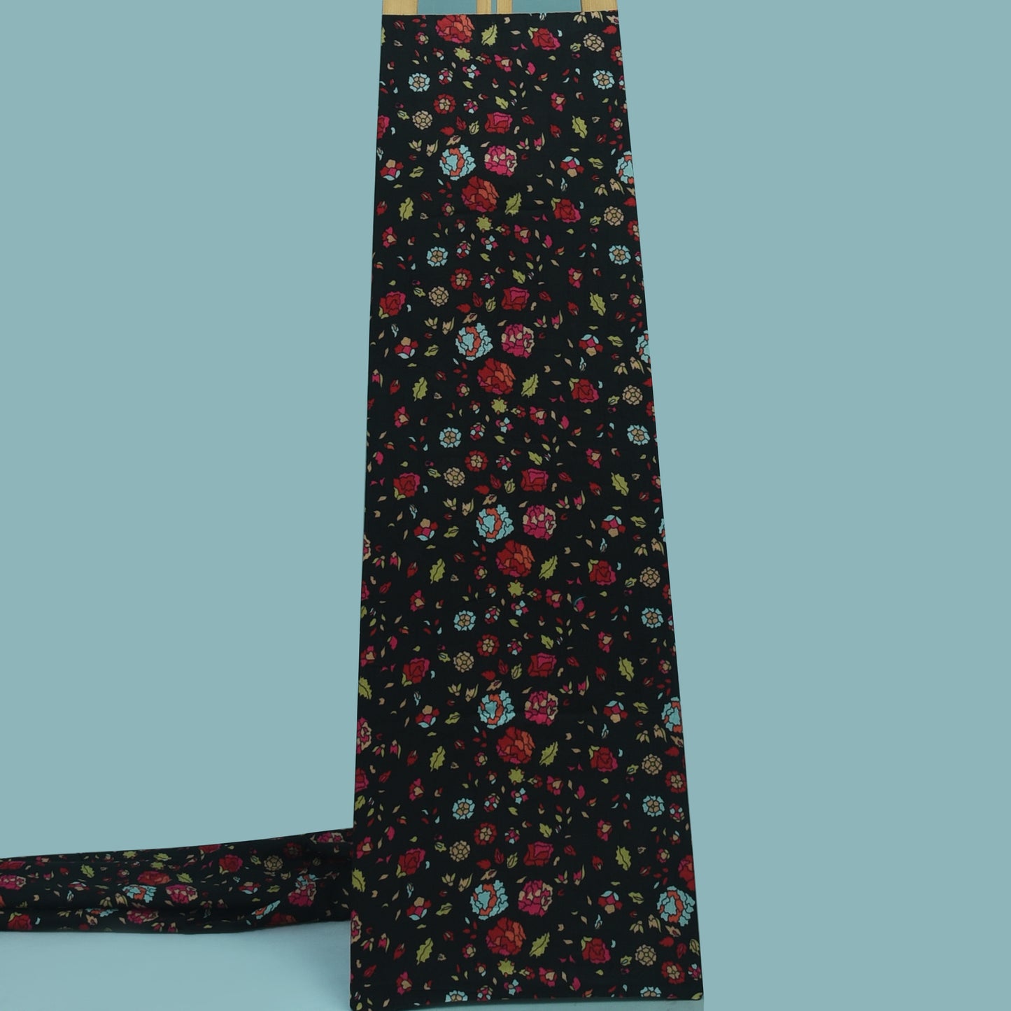 Multicolor Slub Chanderi Print Fabric