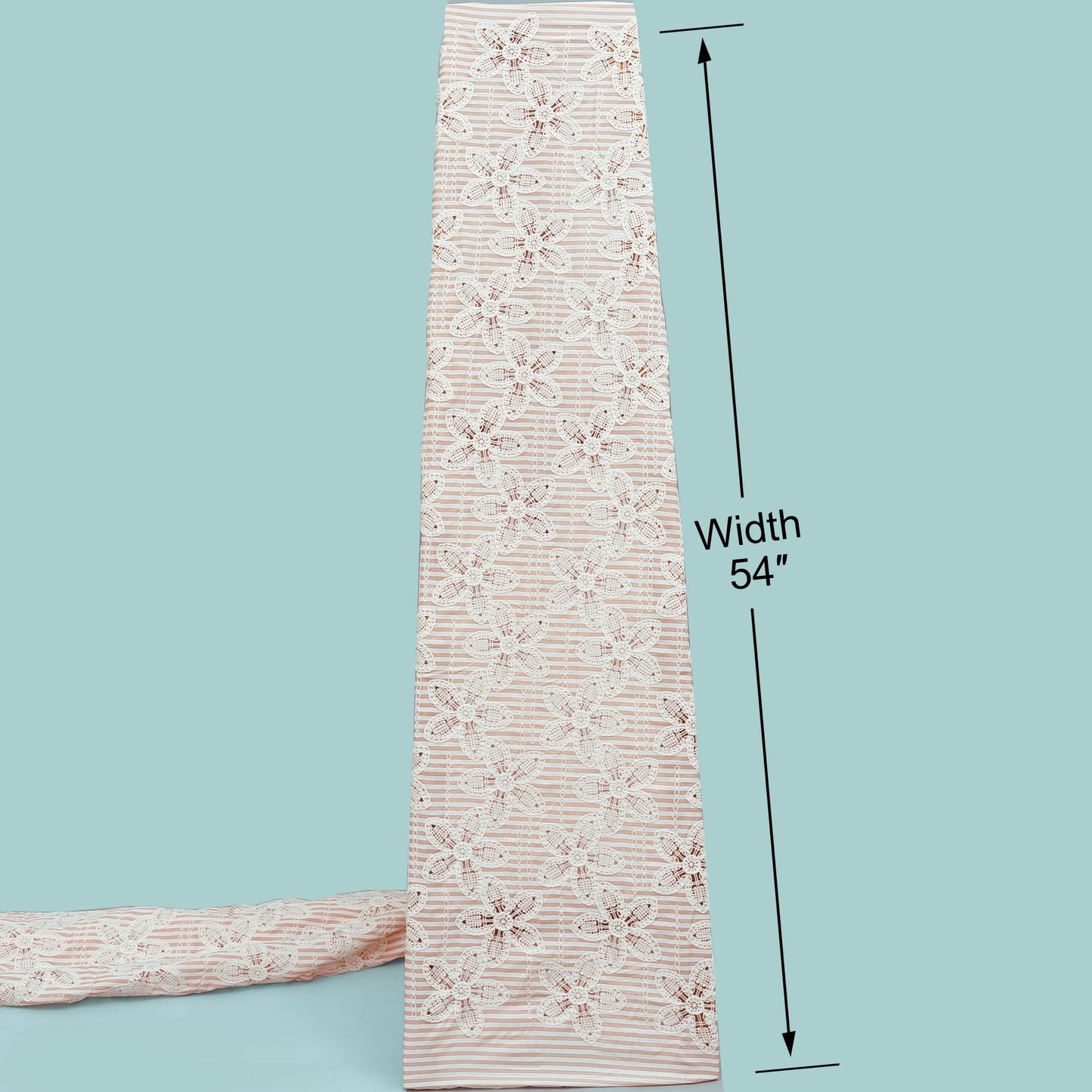 Crepe Stripe Embroidery Fabric