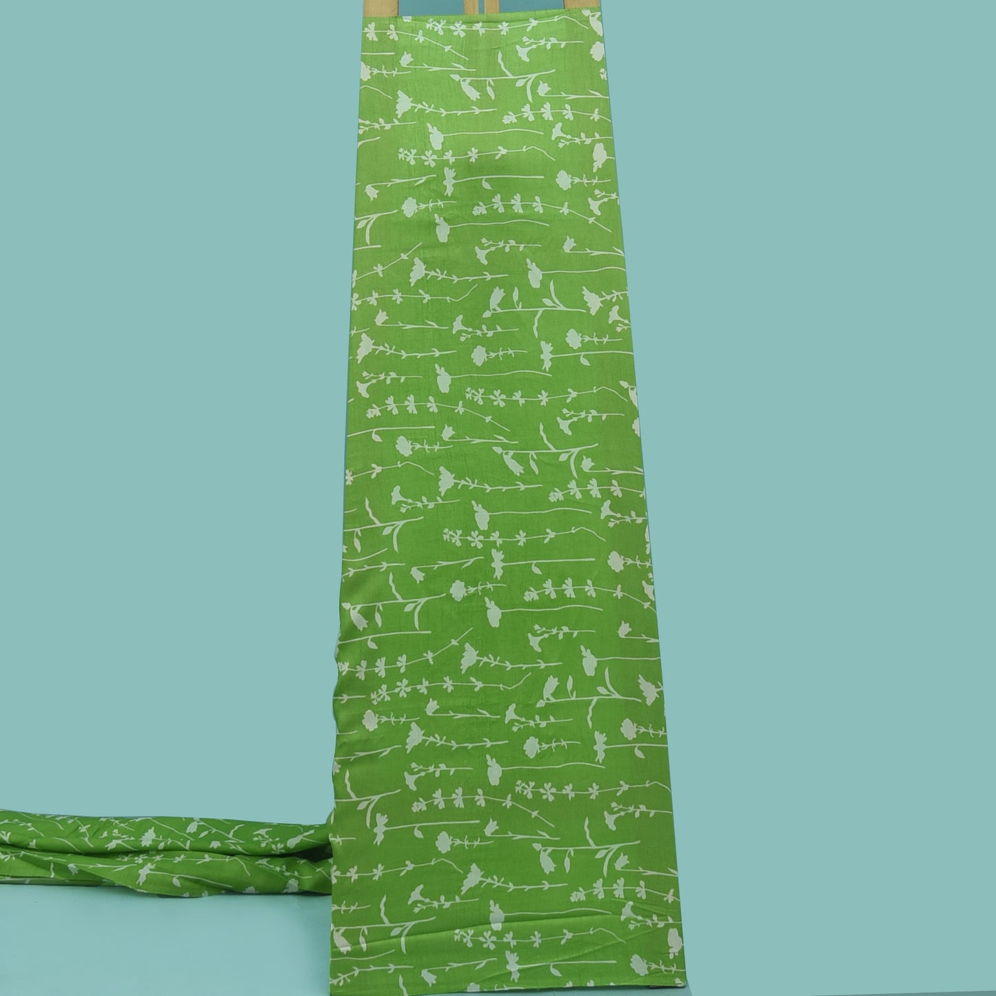 Multicolor Slub Chanderi Print Fabric