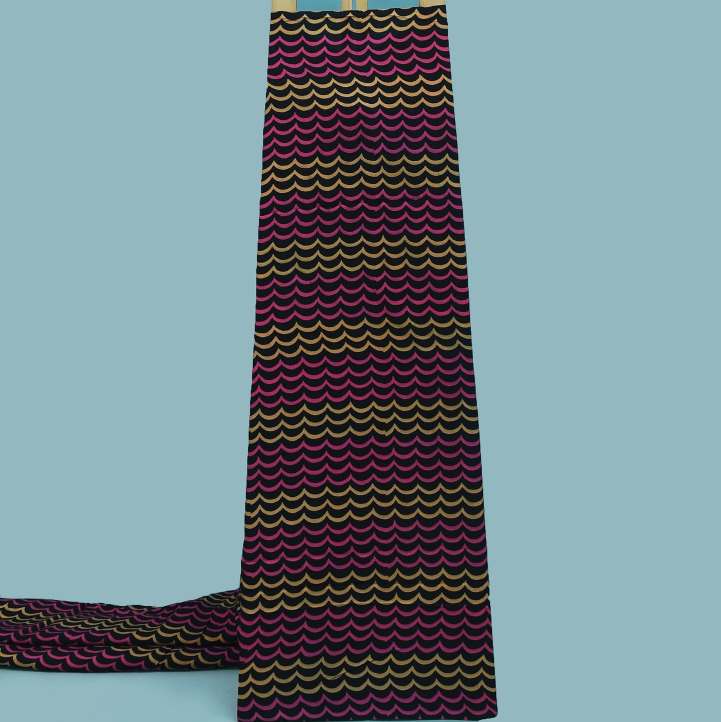 Multicolor Slub Chanderi Print Fabric