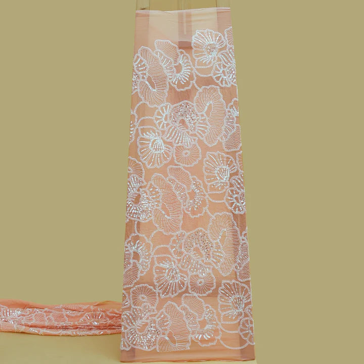 Georgette Embroidery Fabric (Cut Pieces 1Mtr)