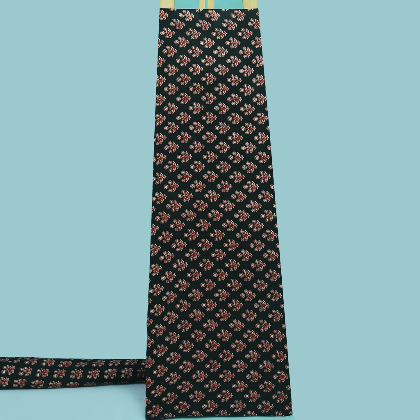 Multicolor Slub Chanderi Print Fabric