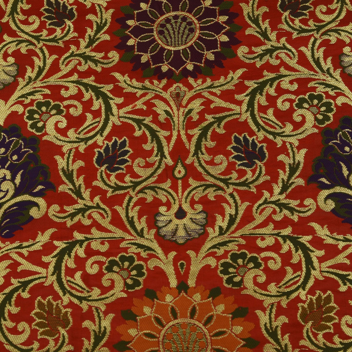 Multicolor Kimkhab Brocade Fabric