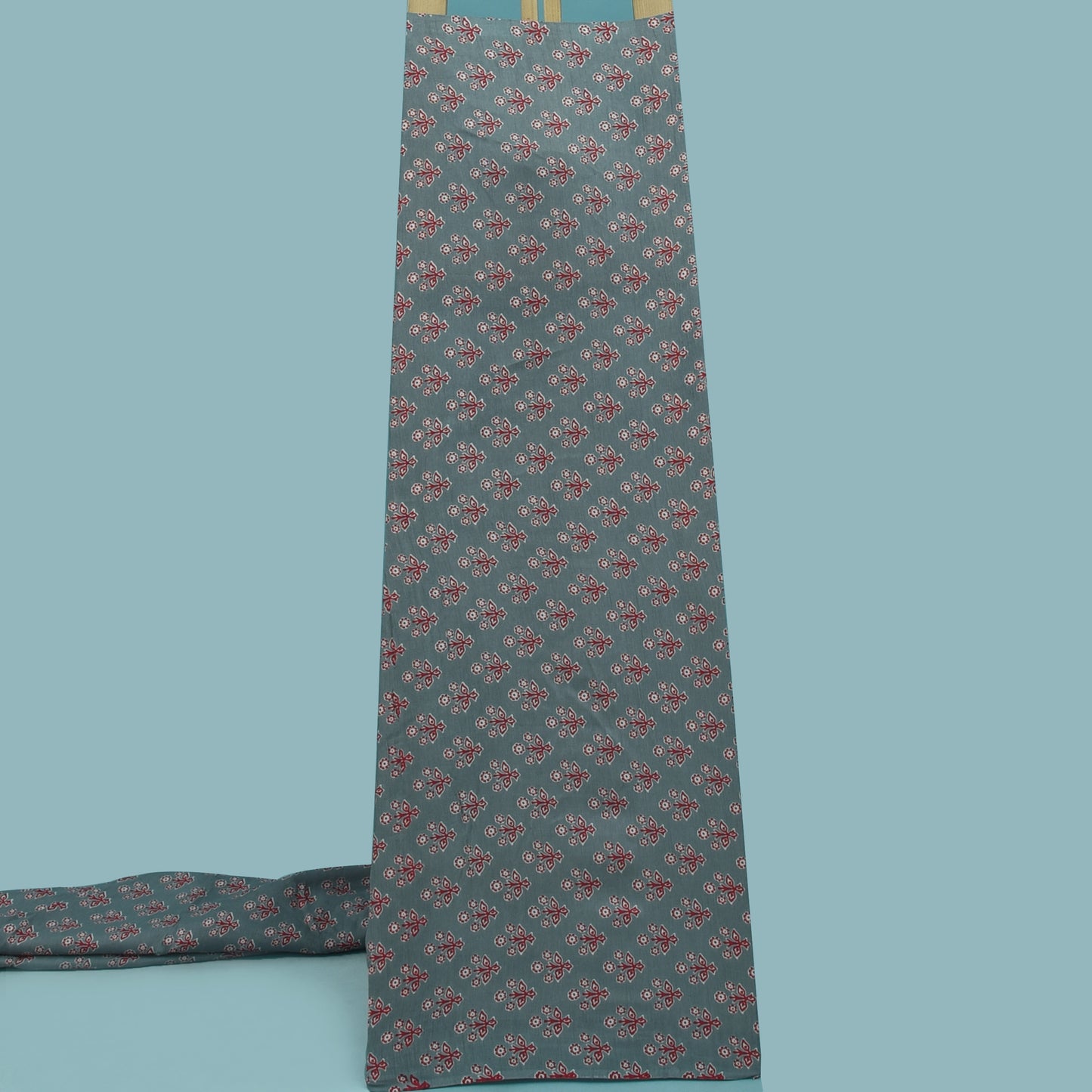 Multicolor Slub Chanderi Print Febric