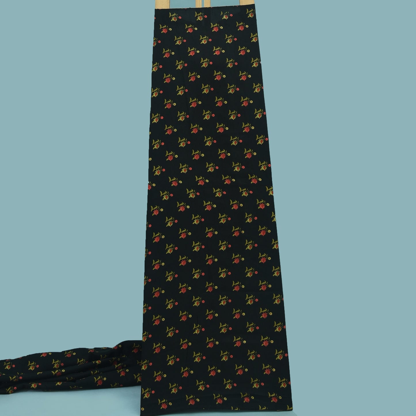 Multicolor Slub Chanderi Print Fabric