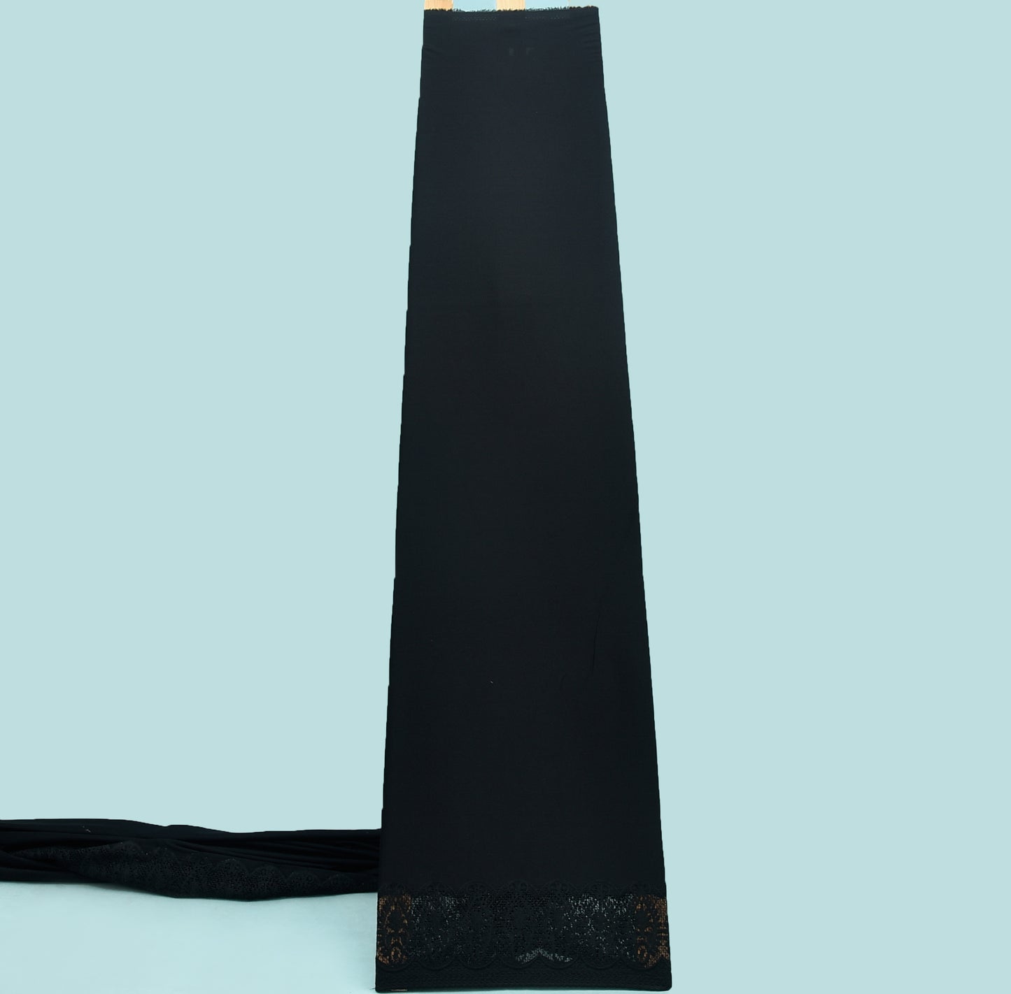 Black Color Plazo Cotton Chikan Embroidery Fabric