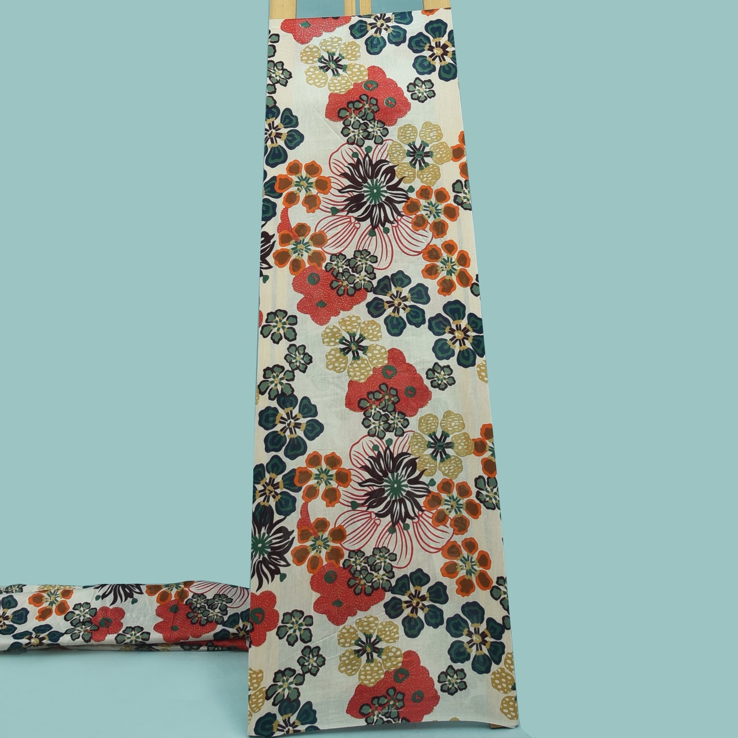 Multicolor Chanderi Print Fabric