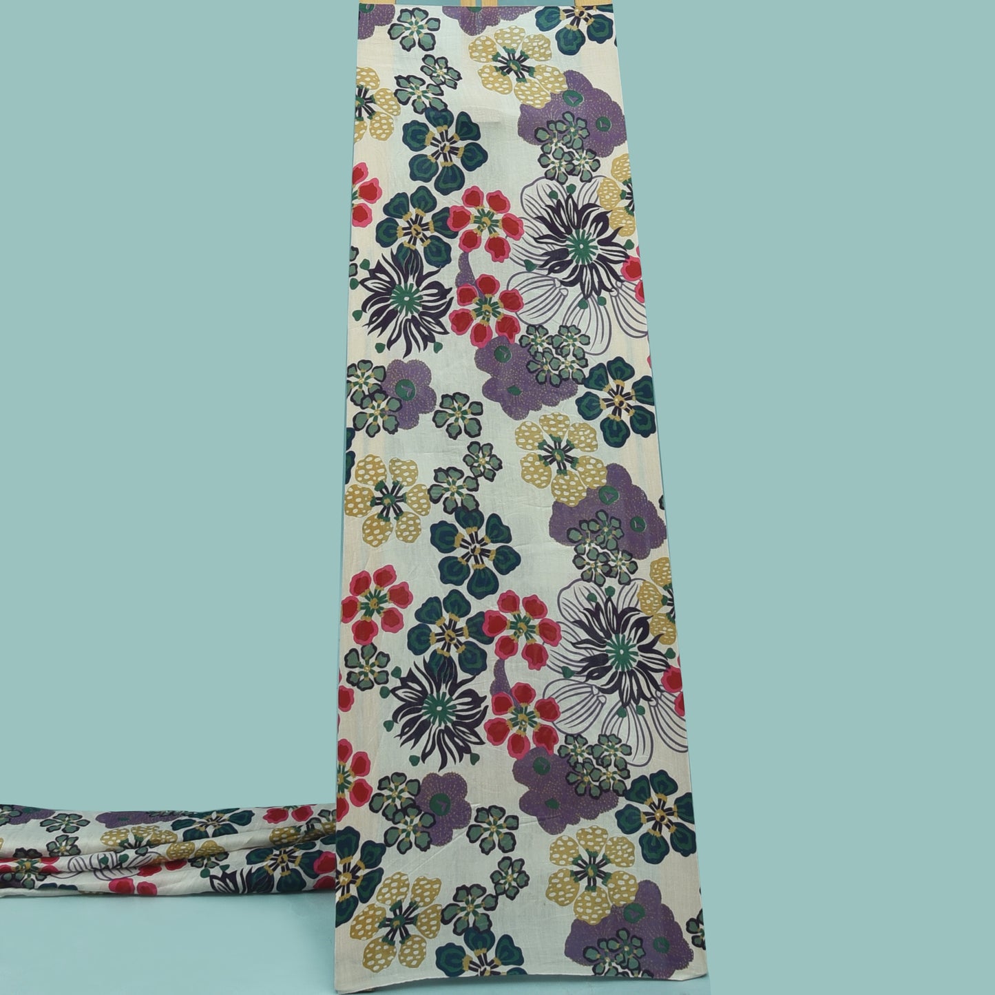 Multicolor Chanderi Print Fabric