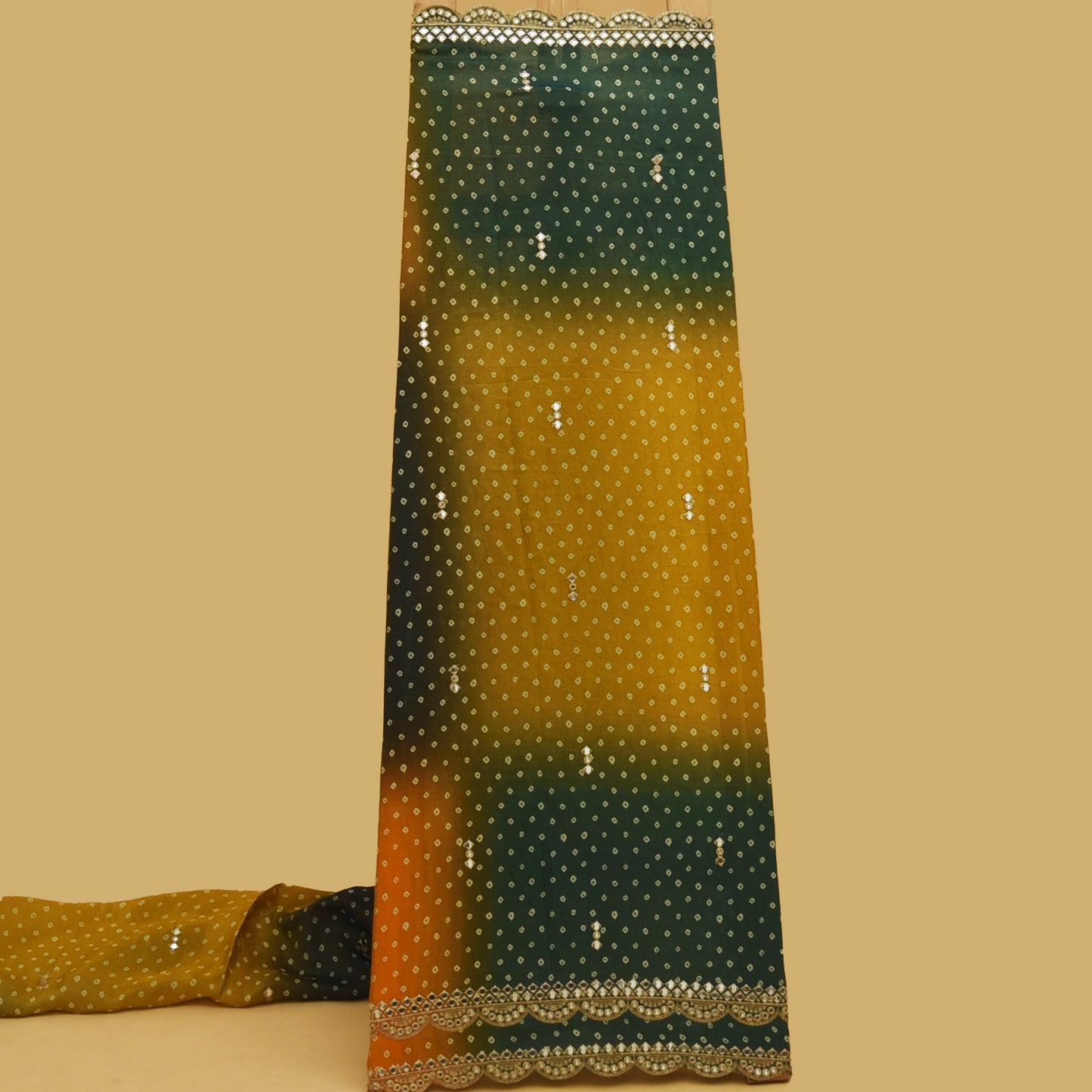 Shaded Tissue Digital Print Embroidery Fabric