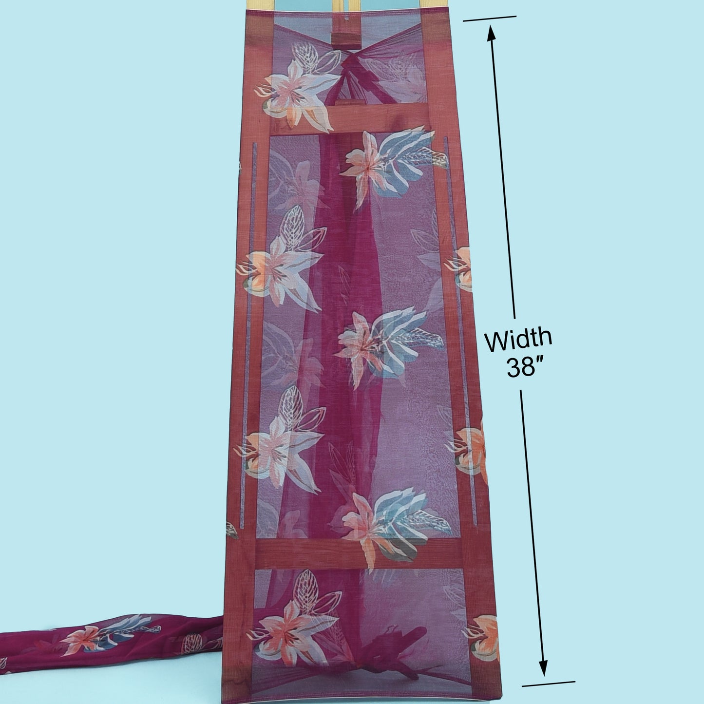 Muslin Digital Print Fabric For Suit With Chiffon Duppatta (Width 38")