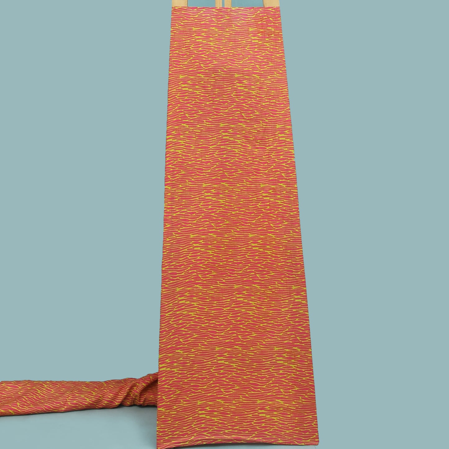 Multicolor Slub Chanderi Print Fabric