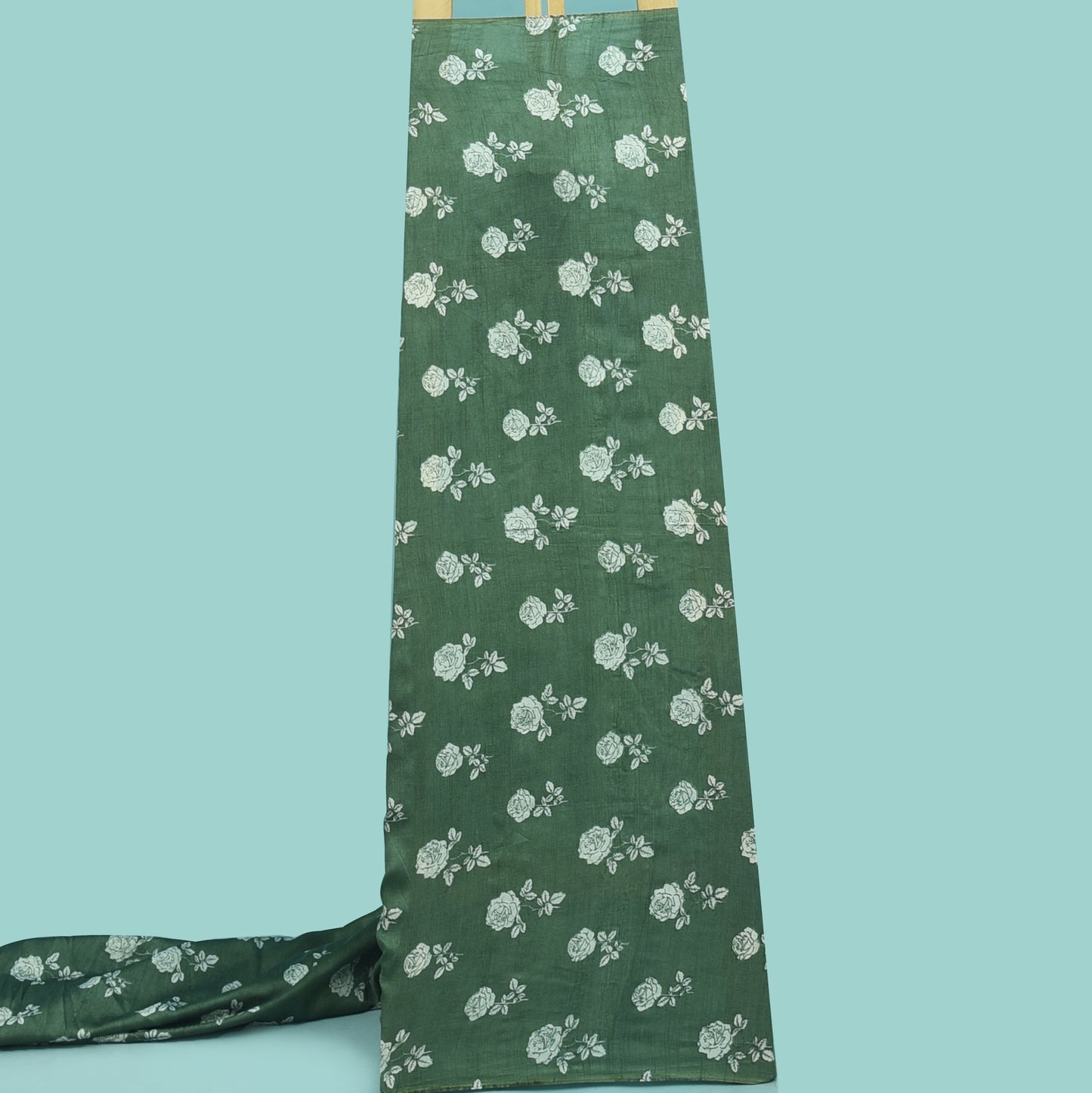 Multicolor Slub Chanderi Print Fabric